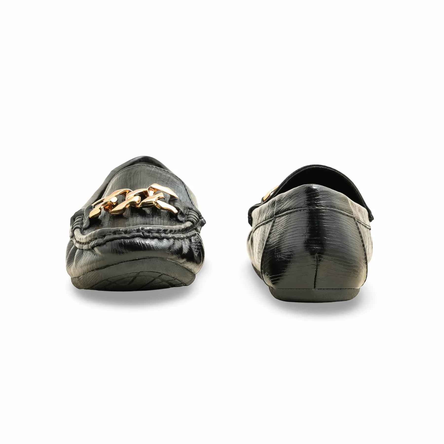 Black Moccasin WN4496 Unisex Comfort Quiet Step