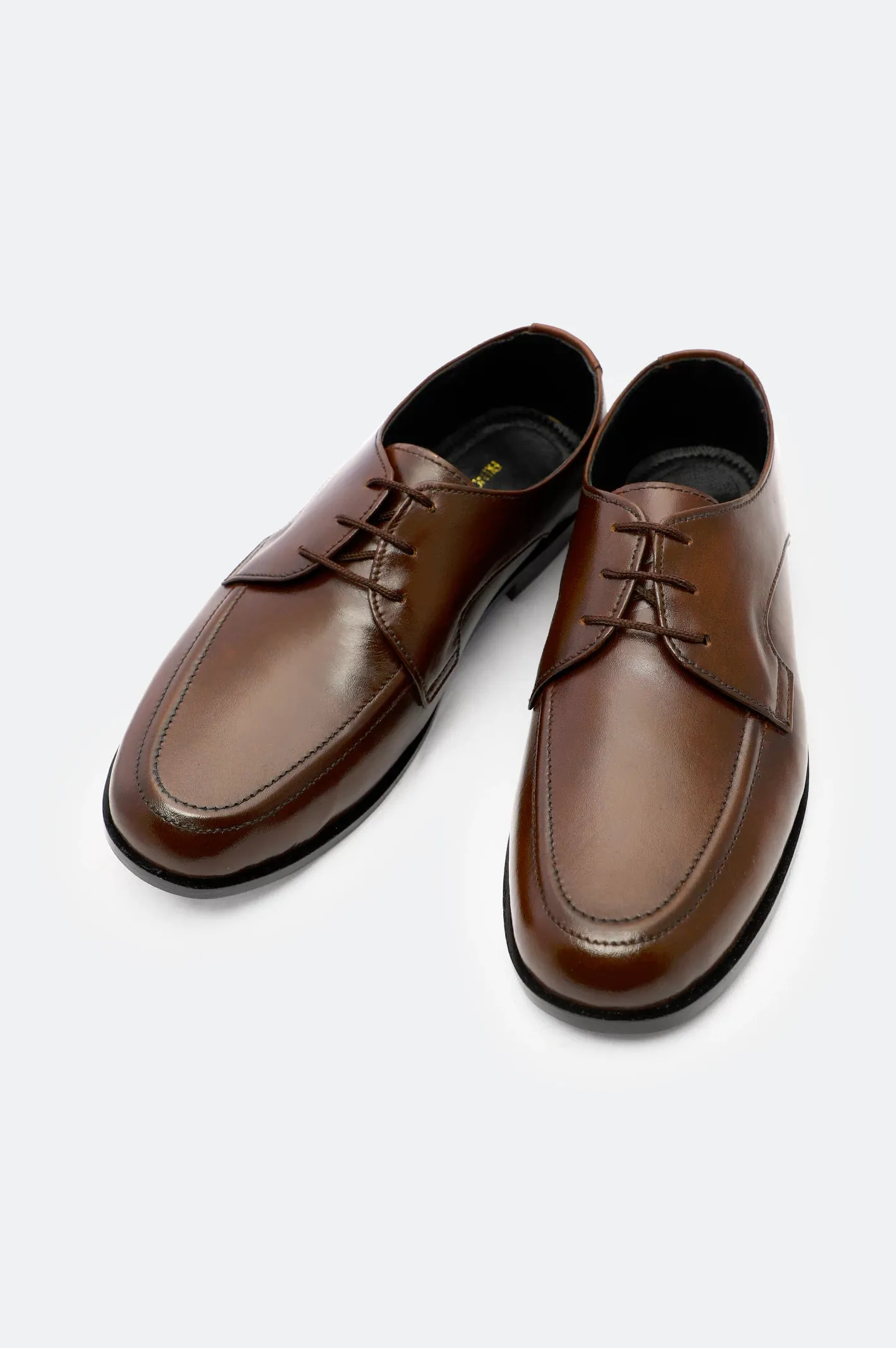 Platform Sole Movement Control Brown Formal Shoes For Men