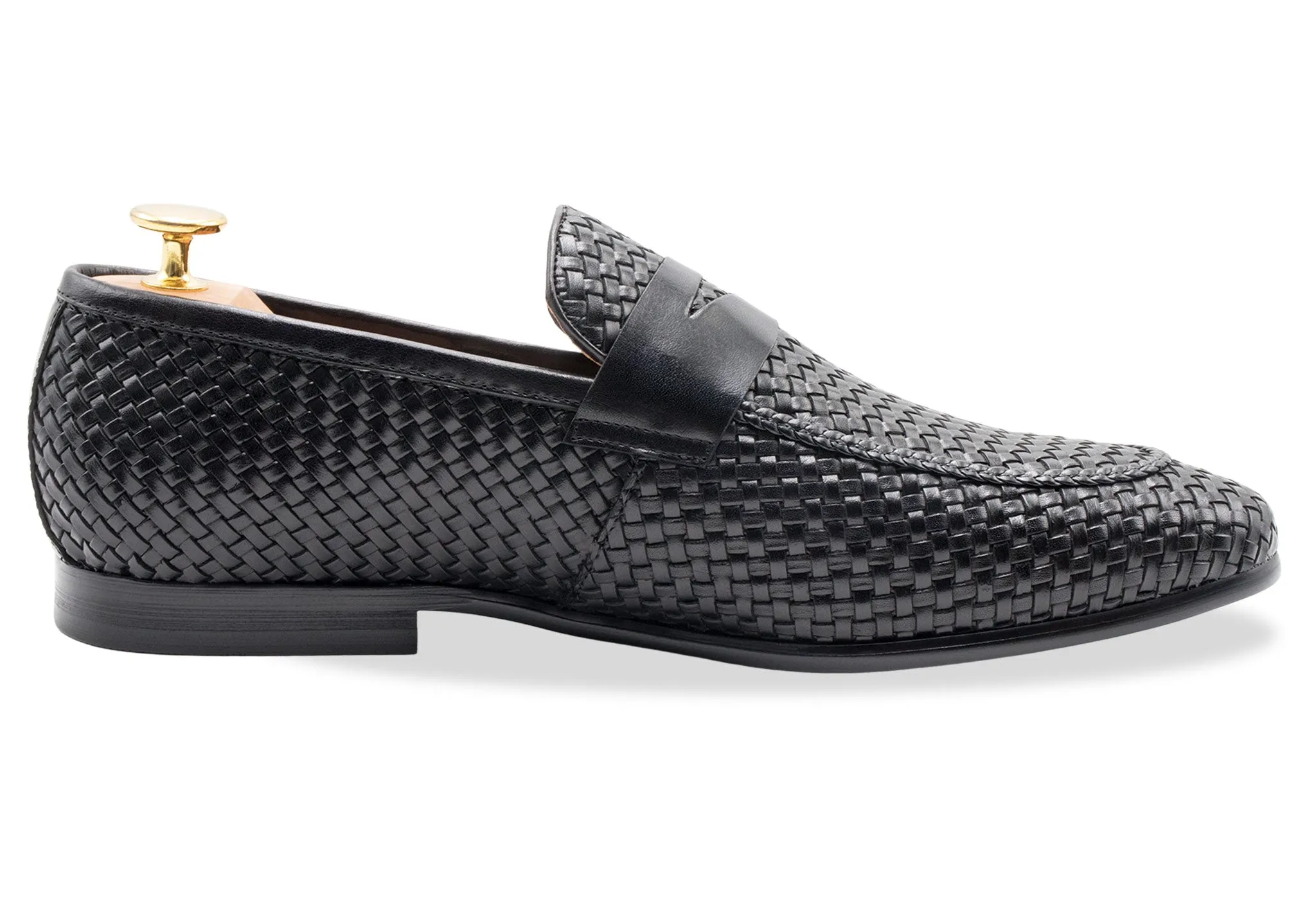 Comfort Enhancement Breathable Upper Viejo Black Penny Loafer