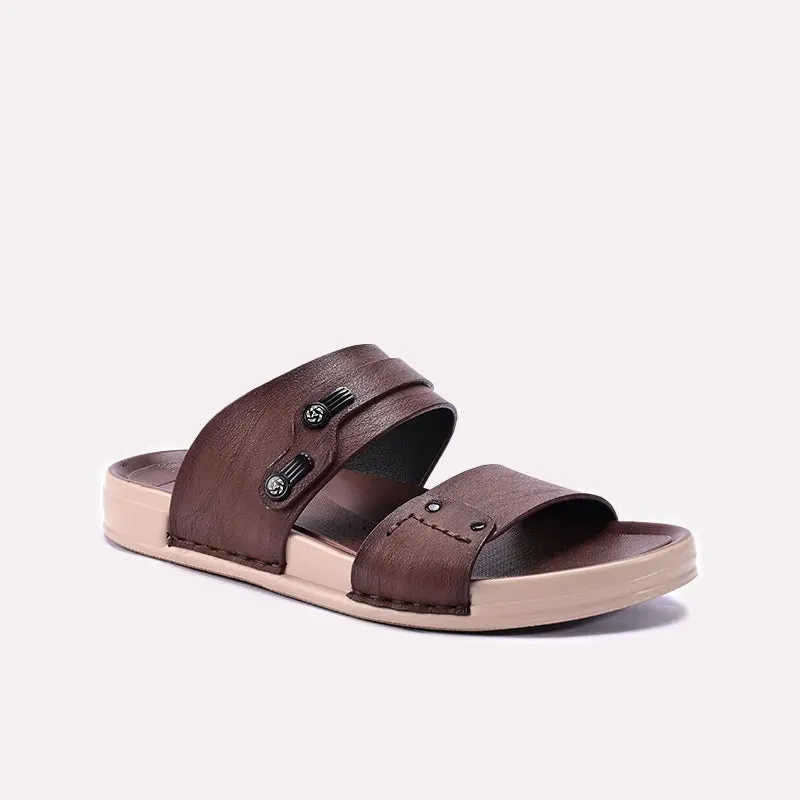 Brown Comfy Casual Slippers Men 0151139 Comfort Relax Step Anti   Fatigue