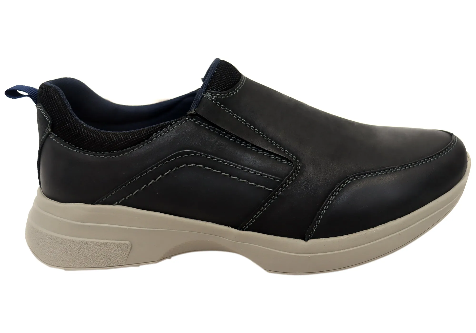 Pose Time Explorer Ramone Mens Comfortable Leather Slip On Casual Shoes