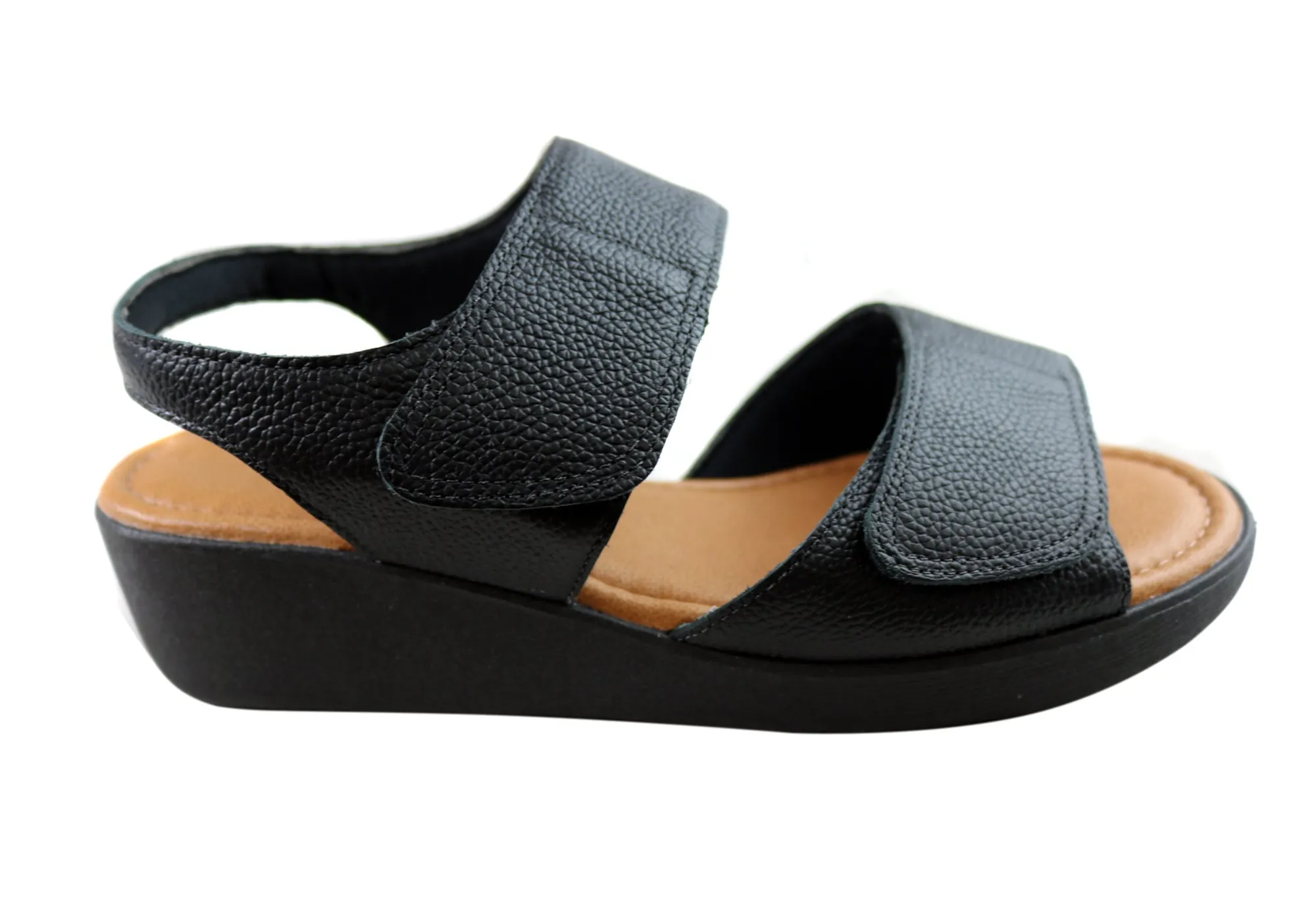Soft Touch Shock absorption Usaflex Beckley Womens Comfortable Leather Sandals Made In Brazil