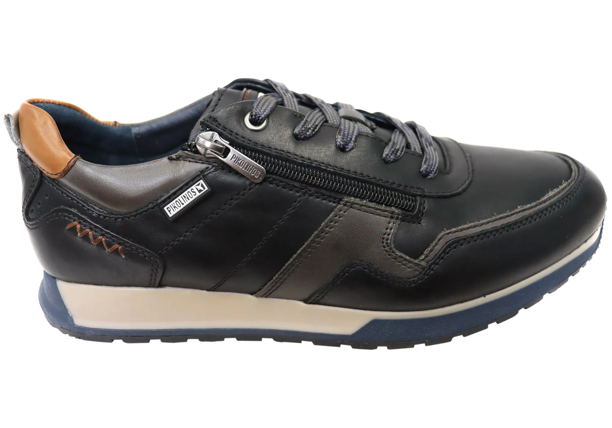 Pikolinos Mens Cambil M5N-6010C3 Comfort Leather Lace Up Casual Shoes Simple Flow