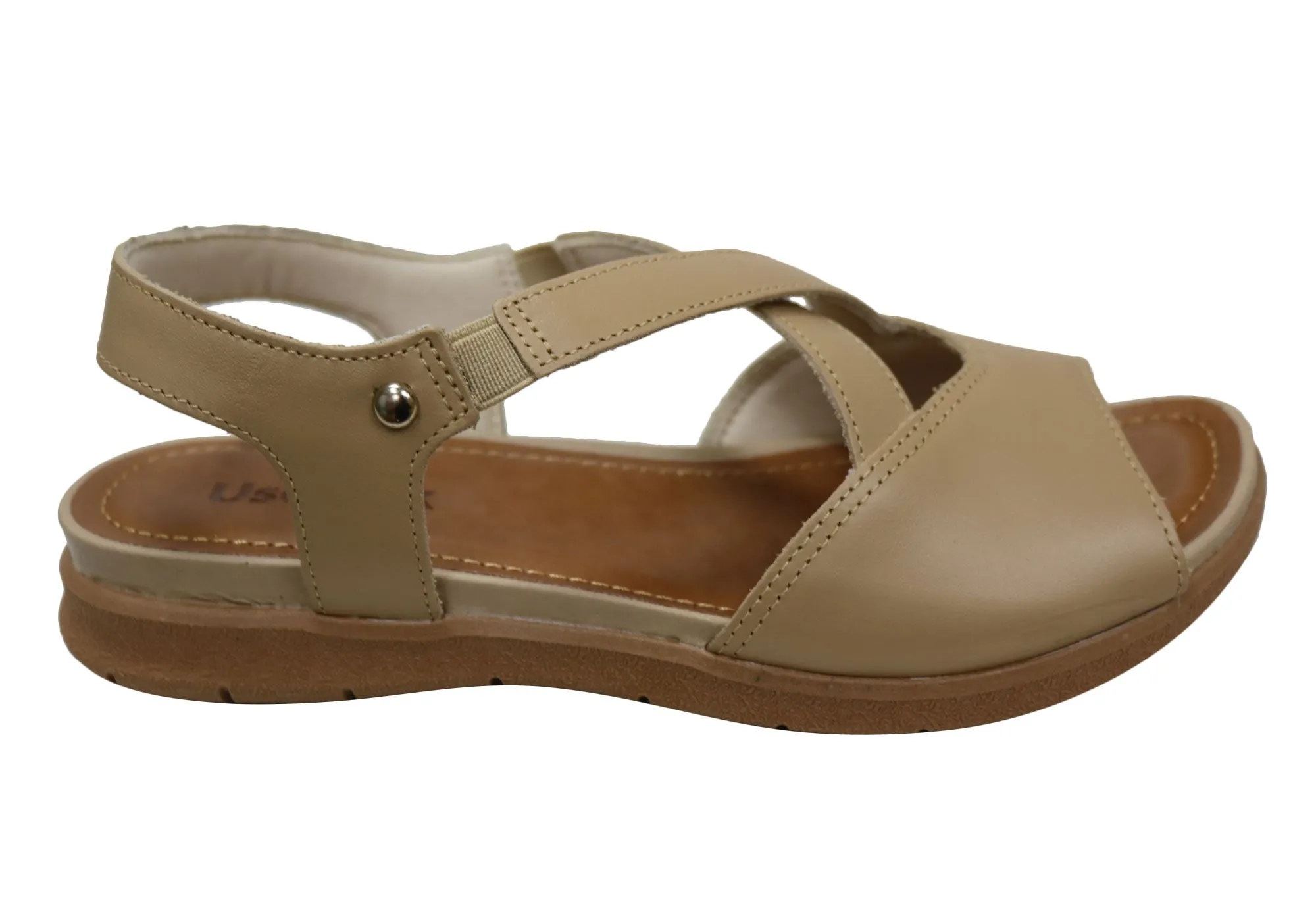 Usaflex Cynara Womens Comfortable Leather Sandals Made In Brazil Trendy Footwear for Men Relax Vibe