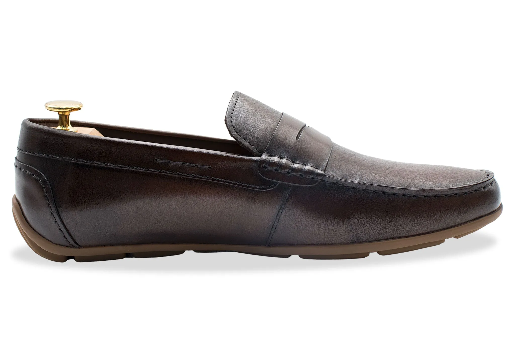 Gregores Walnut Penny Moccasins Smooth ride Comfort Tongue
