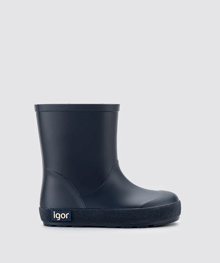 Grippy Outsole Trail Exploration Chill Weather Igor Boy's and Girl's Yogi Rain Boots - Marino