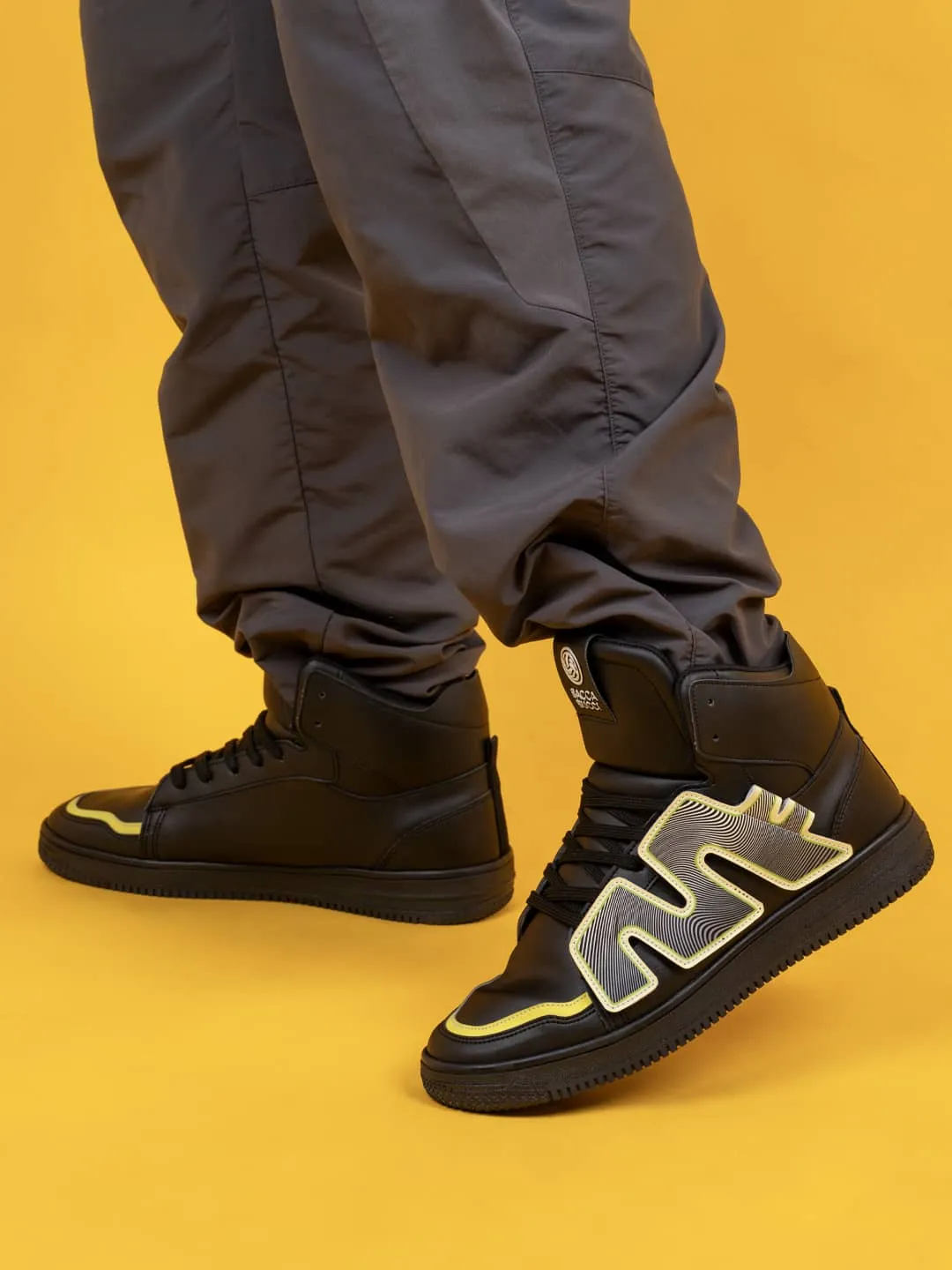Quick Drying Work Commute Bacca Bucci High-Top PATCH-PLAY Men's Sneakers