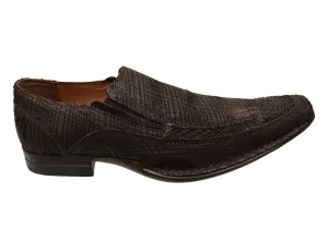 Leader Look Corporate Casual GLIF Vyper Mens Leather Slip On Dress Shoes