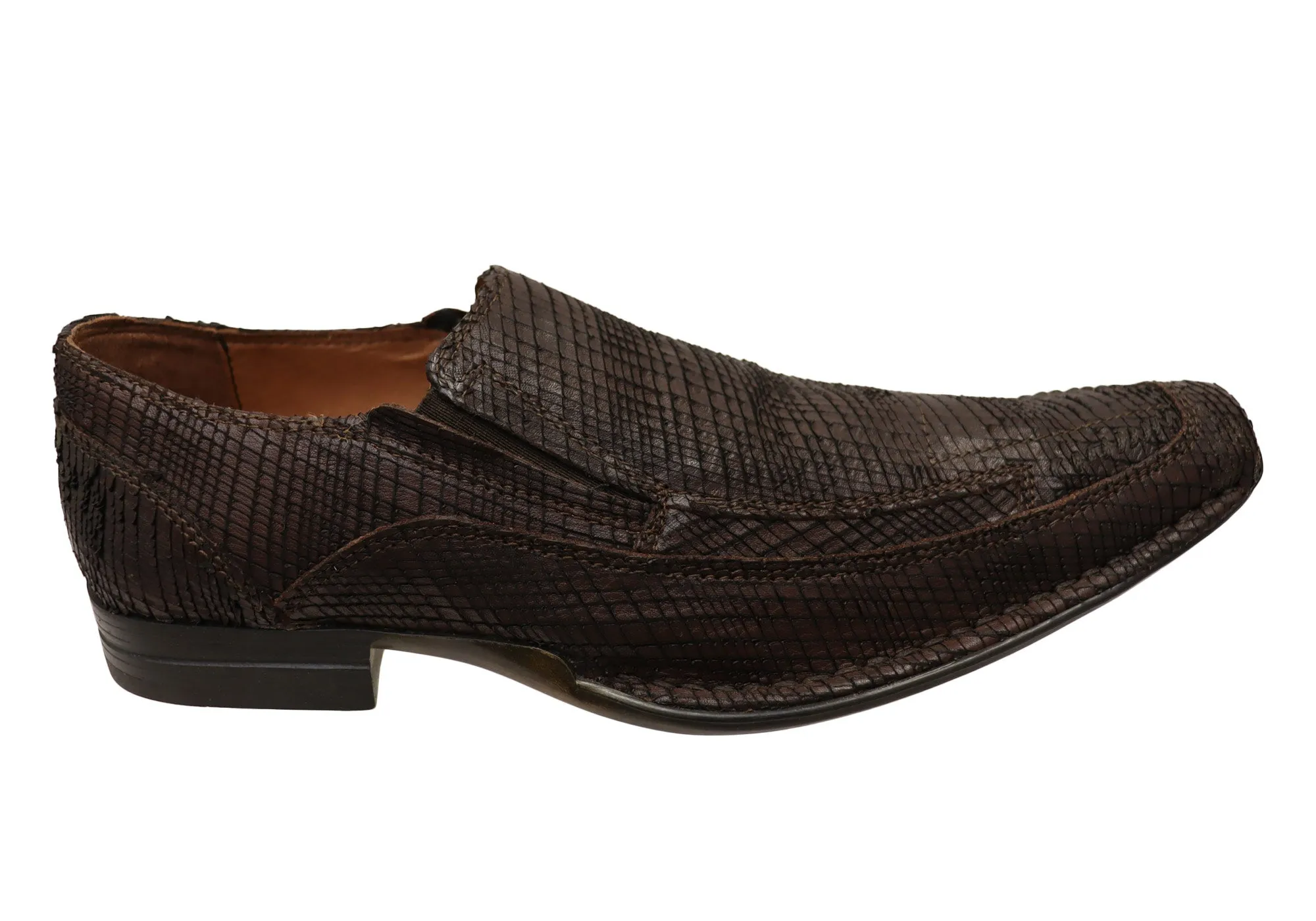 Polish Free Business Function GLIF Vyper Mens Leather Slip On Dress Shoes
