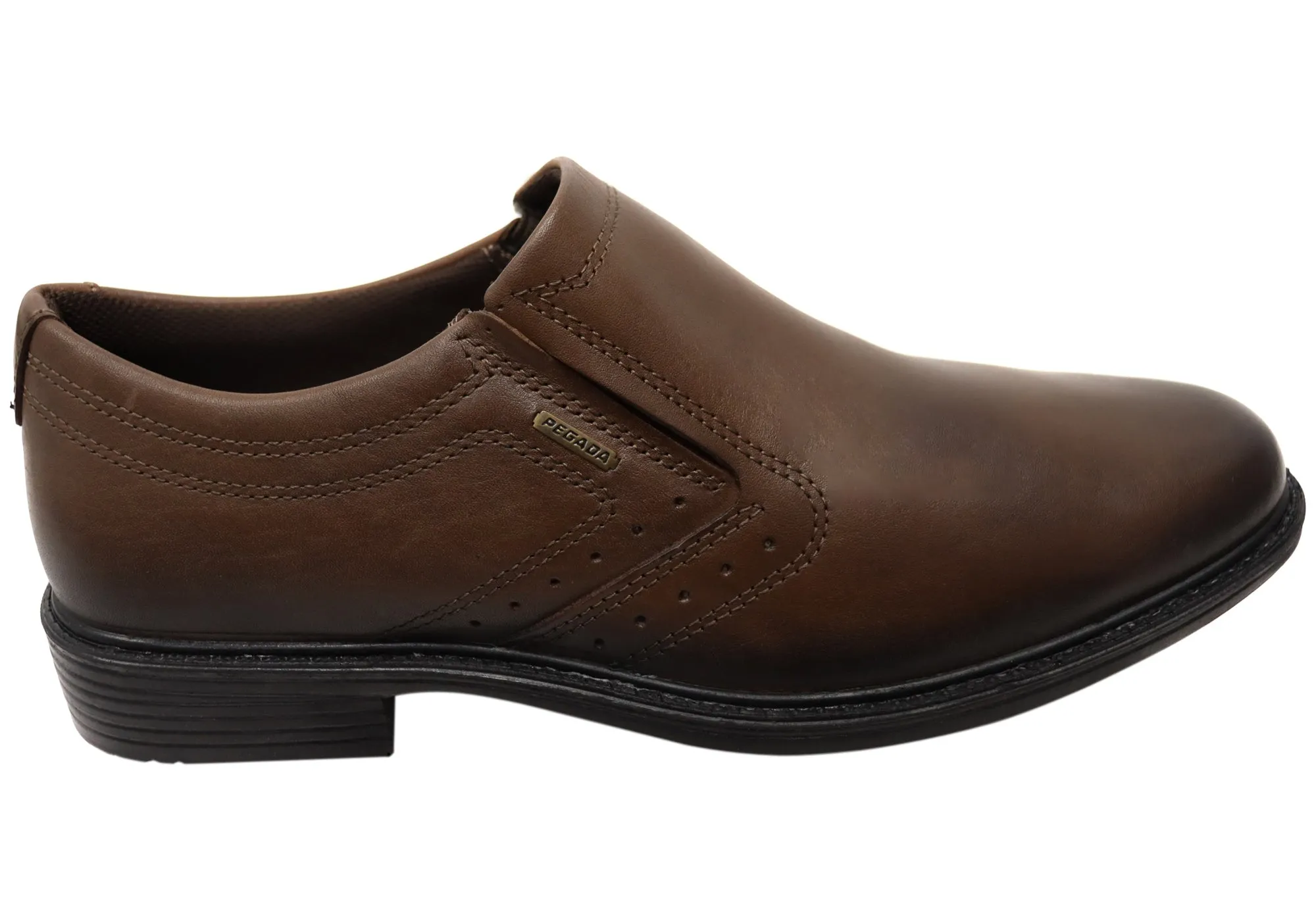 Pegada Kaine Mens Comfortable Brazilian Leather Slip On Dress Shoes Coastal Shade