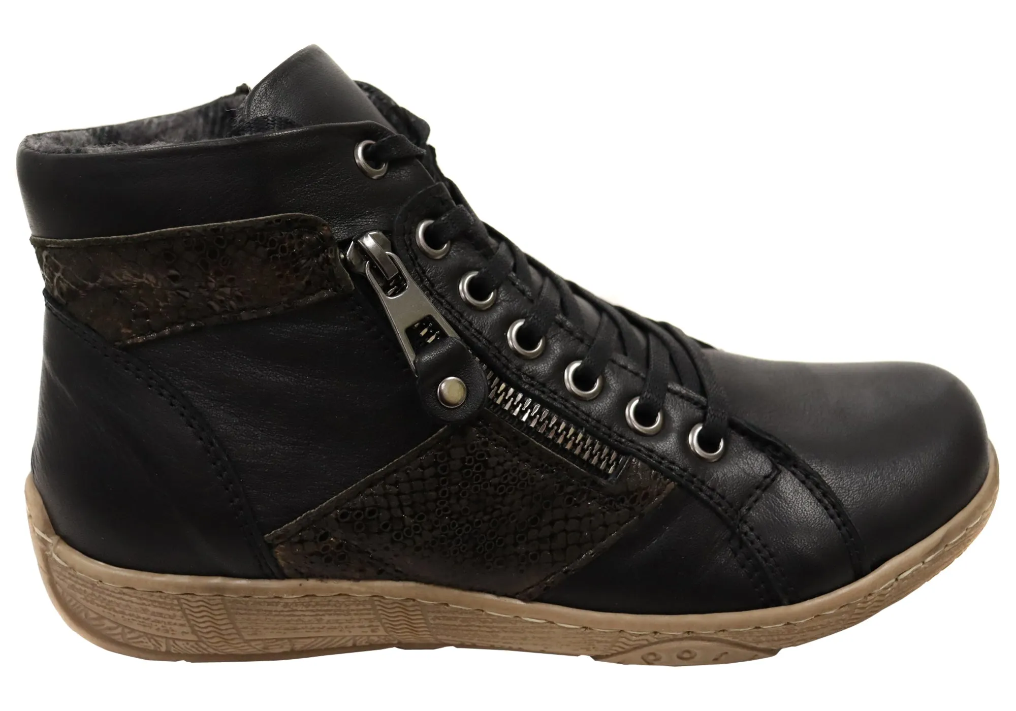 Orizonte Pancho Womens European Comfortable Leather Ankle Boots Feather Light Morning Walk
