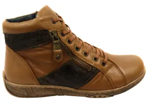 Grippy Outsole Rural Traveler Seamless Stitching Orizonte Pancho Womens European Comfortable Leather Ankle Boots