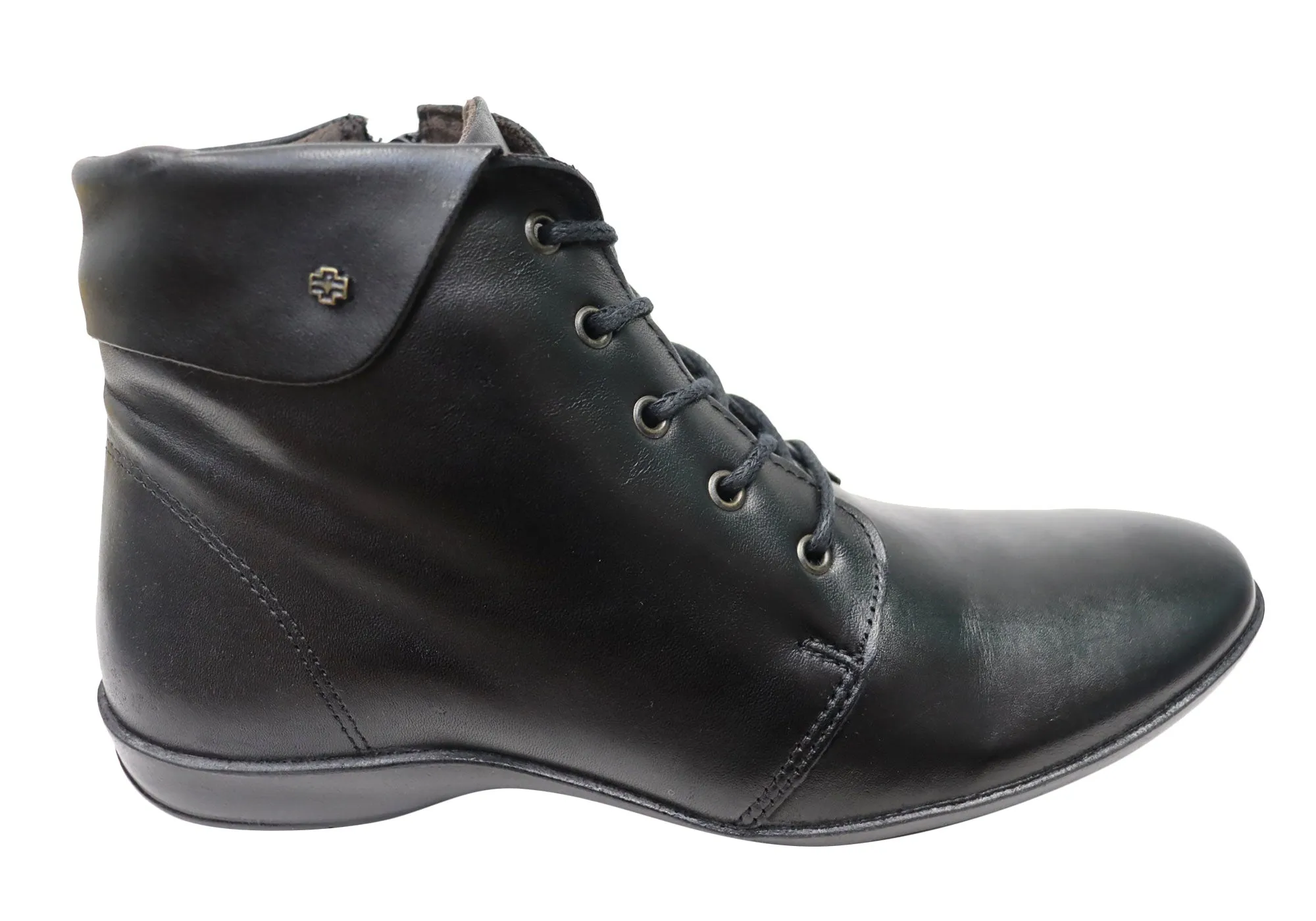 Perlatto Marie Womens Comfortable Leather Ankle Boots Made In Brazil Italian Glam Fire Side