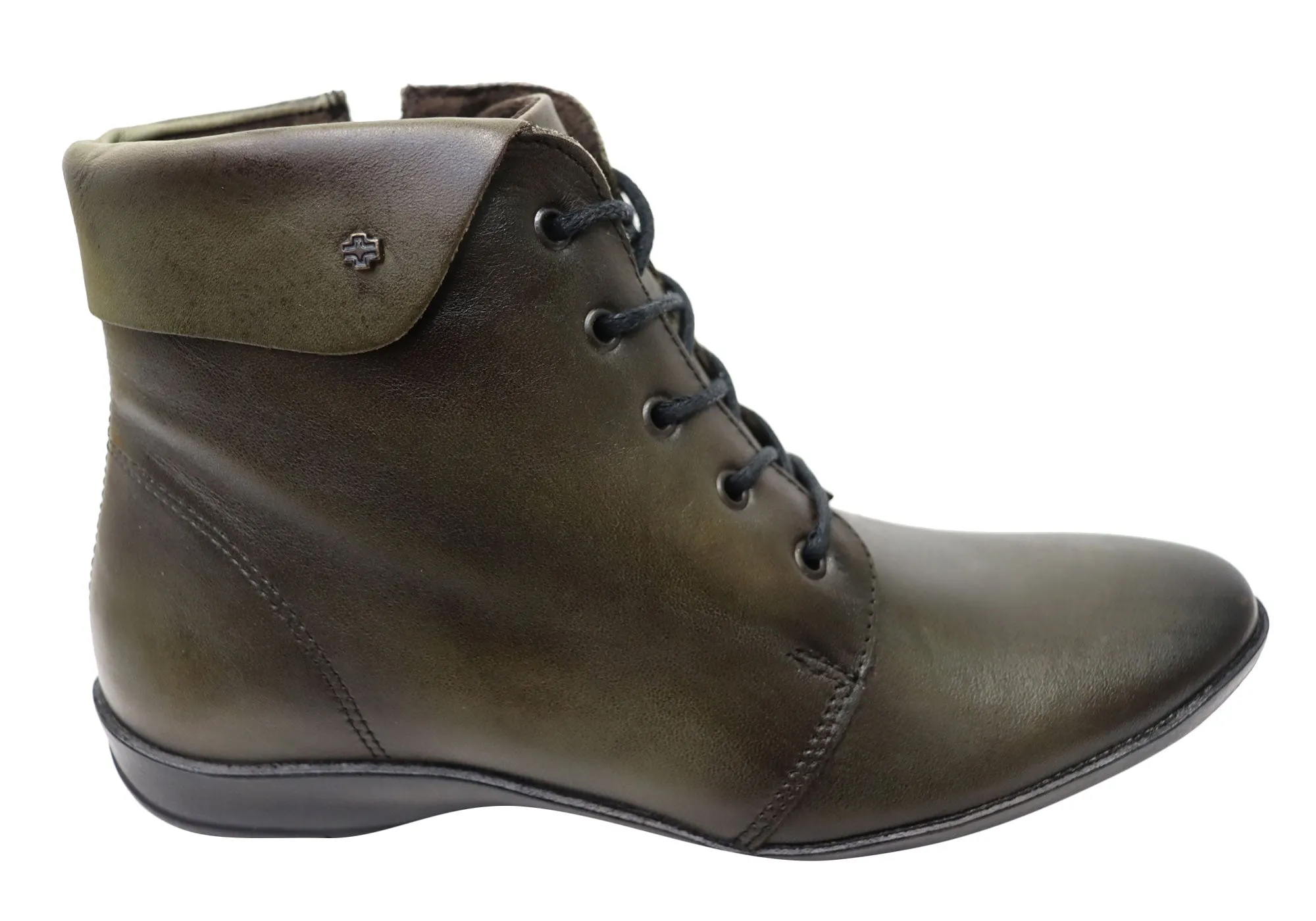Perlatto Marie Womens Comfortable Leather Ankle Boots Made In Brazil Casual Day