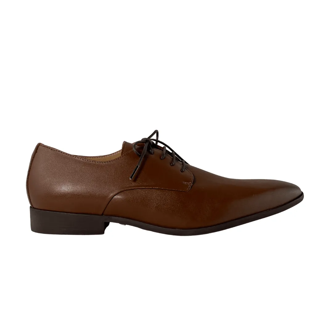 Kind Glow Comfort Midsole 'Nero' Men's Vegan Derby Shoe by Zette Shoes - Cognac