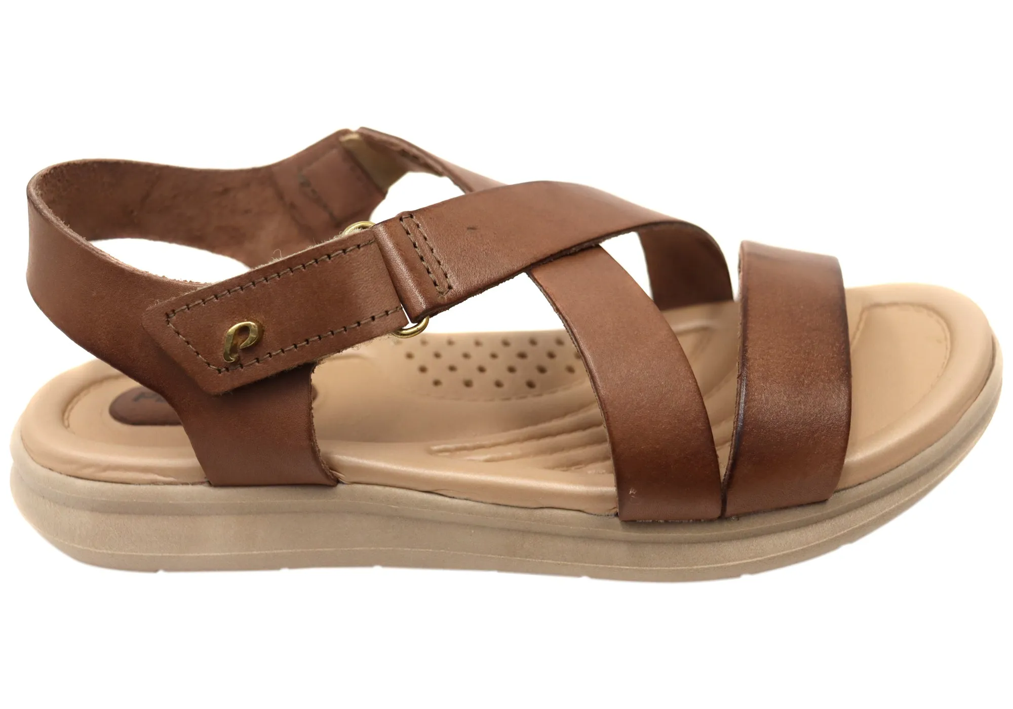 Pegada Mavada Womens Comfortable Leather Sandals Made In Brazil Sea View
