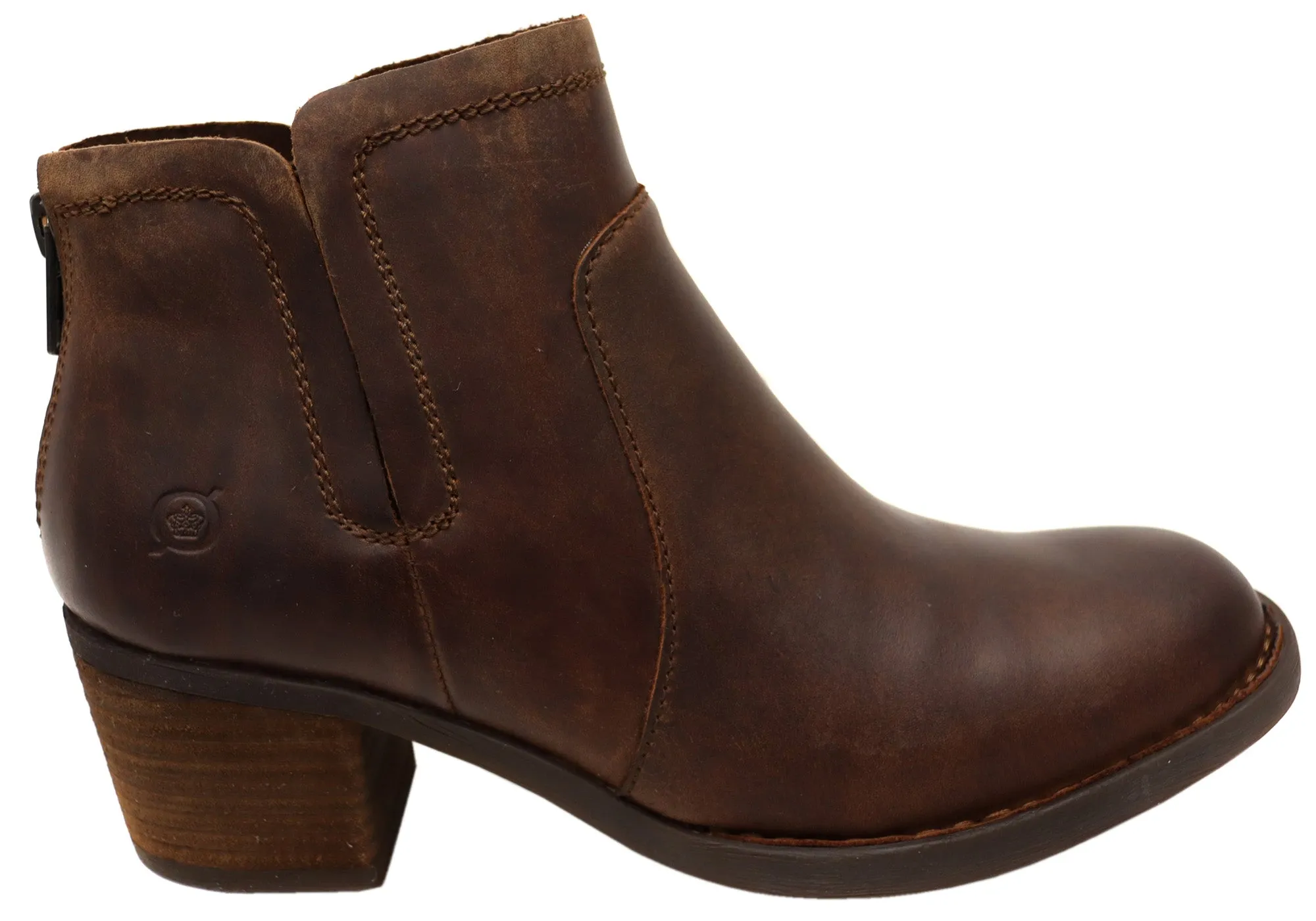 Travel purpose Born Reece Womens Comfortable Leather Mid Heel Ankle Boots