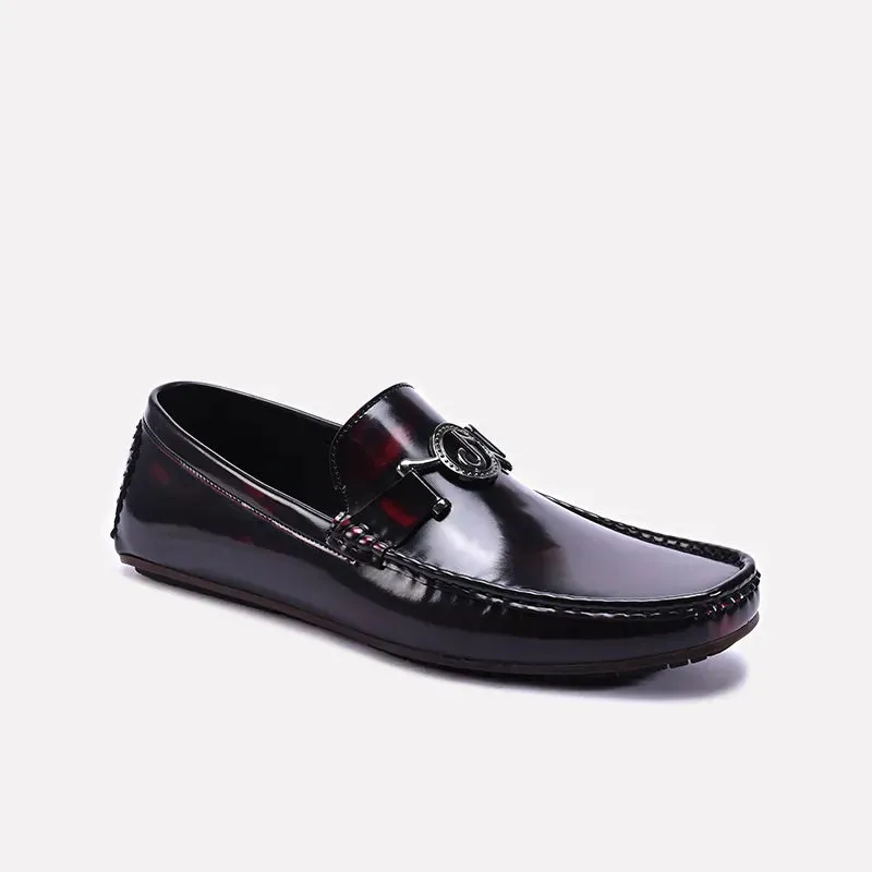 Maroon Glossy Loafers 0130879 Ready Step