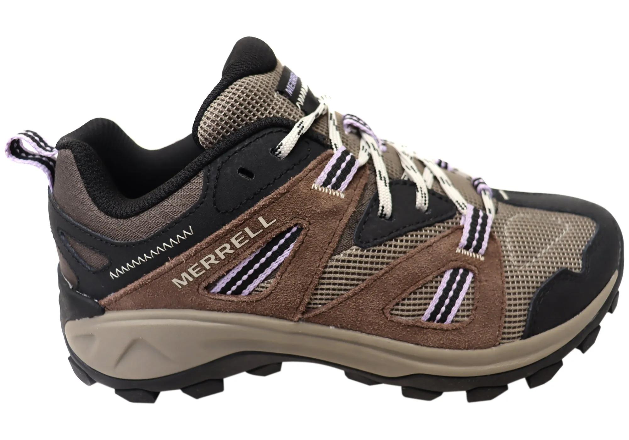 Gloss Finish construction Merrell Womens Deverta 3 Comfortable Leather Hiking Shoes