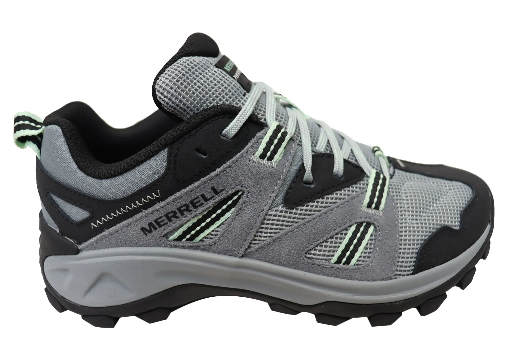 Merrell Womens Deverta 3 Comfortable Leather Hiking Shoes Campus Cool