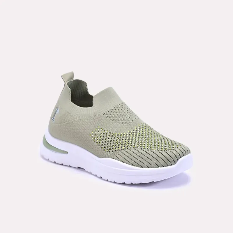 Ethelinda Green Slip On Sneakers 0440736 Breathable Insole Cover Flex Walk