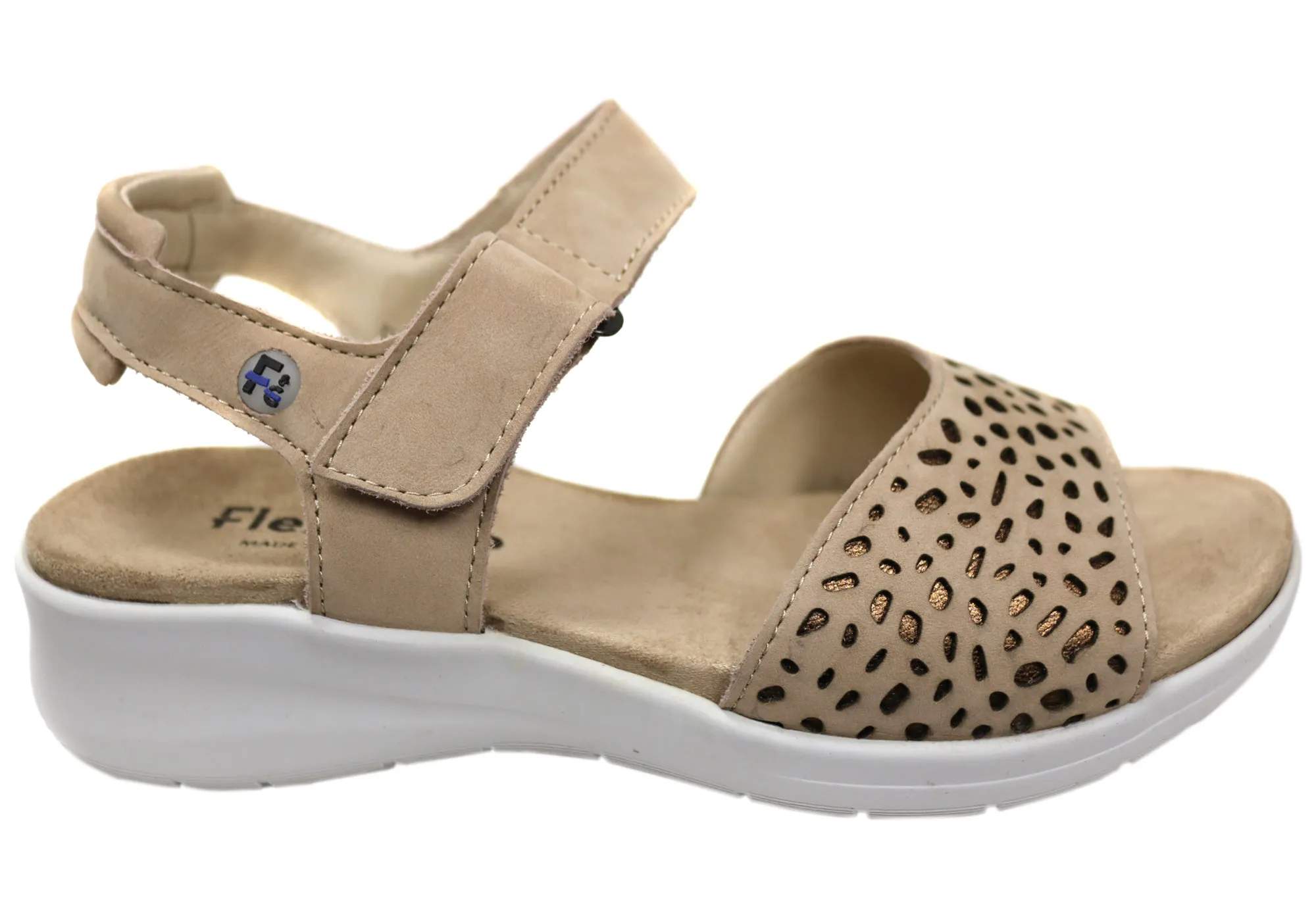 Flex & Go Breza Womens Comfortable Leather Sandals Made In Portugal Open Toe Shoes
