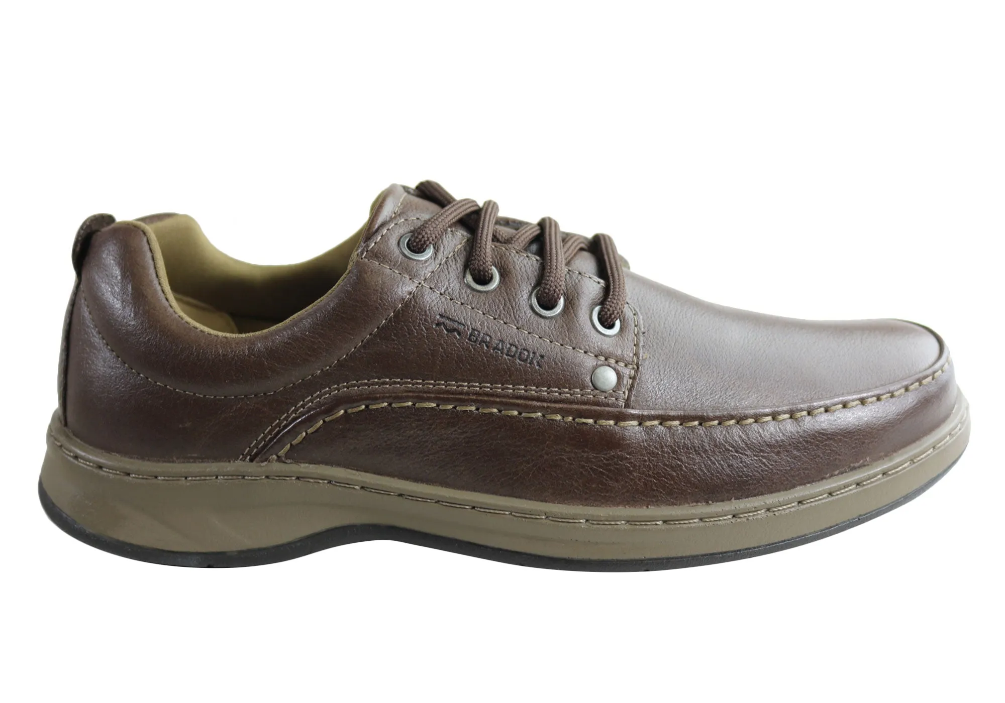 Arch Care Bradok Mens Classic Lace Comfortable Leather Shoes Made In Brazil
