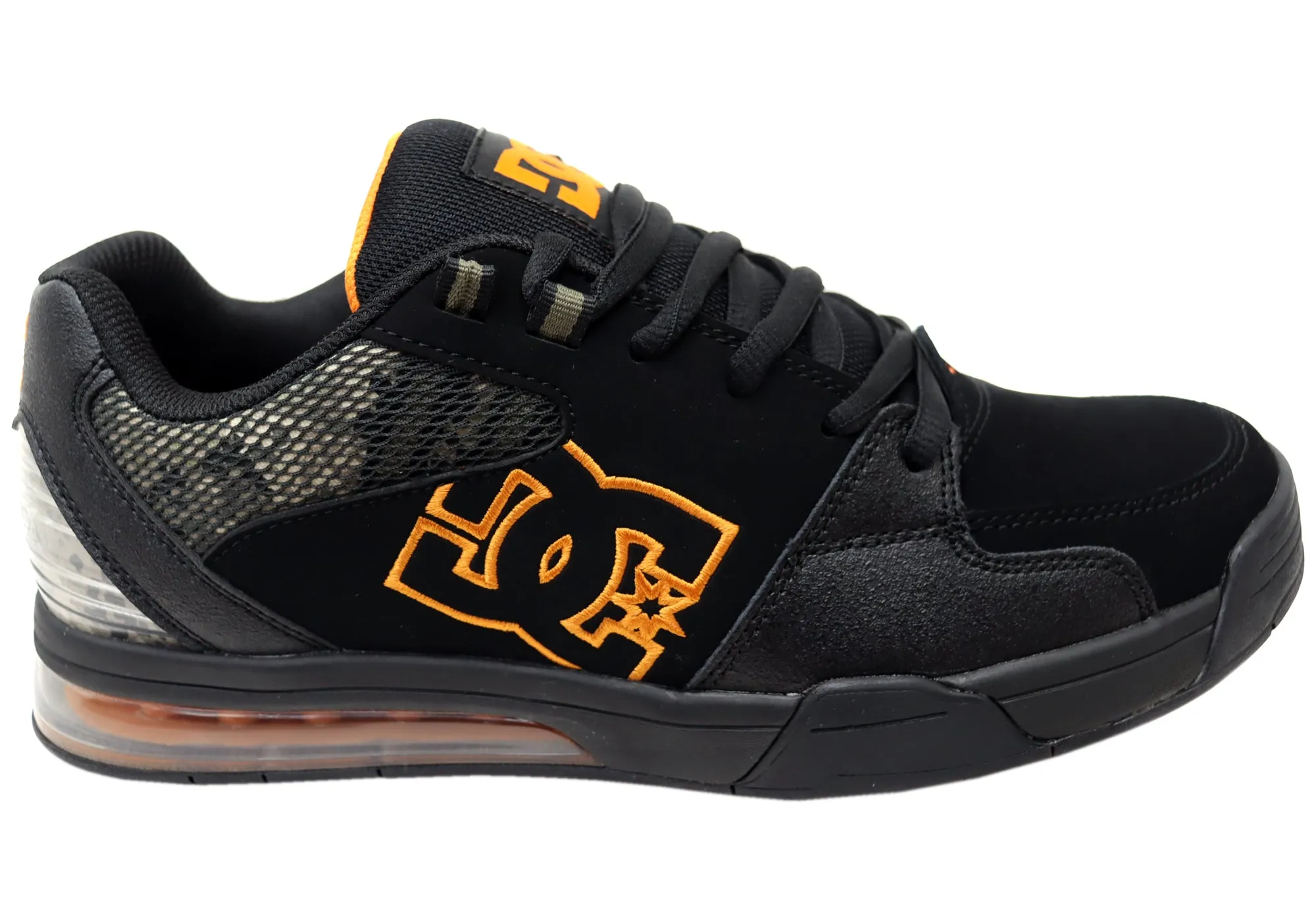 DC Shoes Mens Comfortable Leather Versatile Shoes Army Olive Cushioned Upper