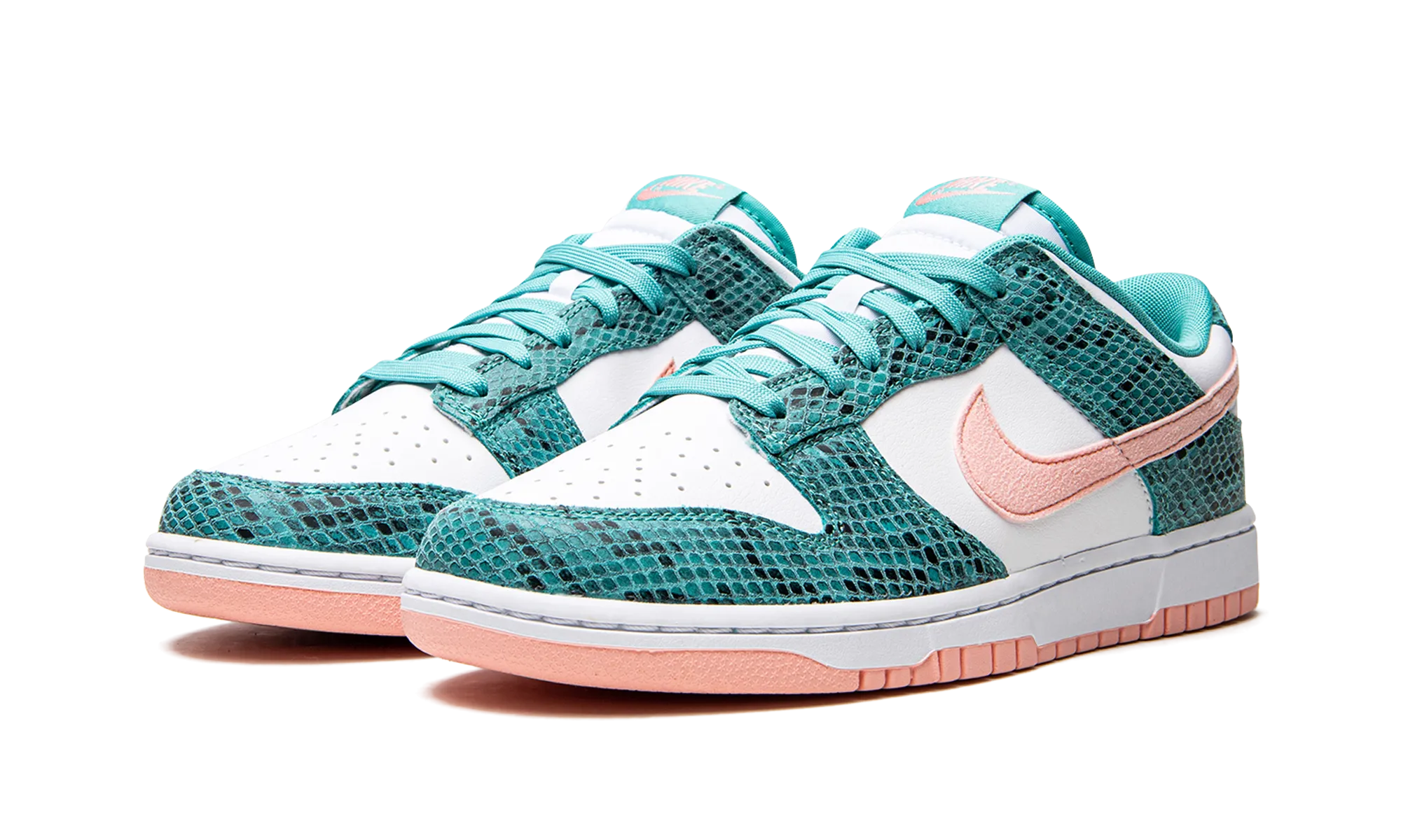 Easy Outfit Men Mode Dunk Low "Snakeskin Washed Teal Bleached Coral"