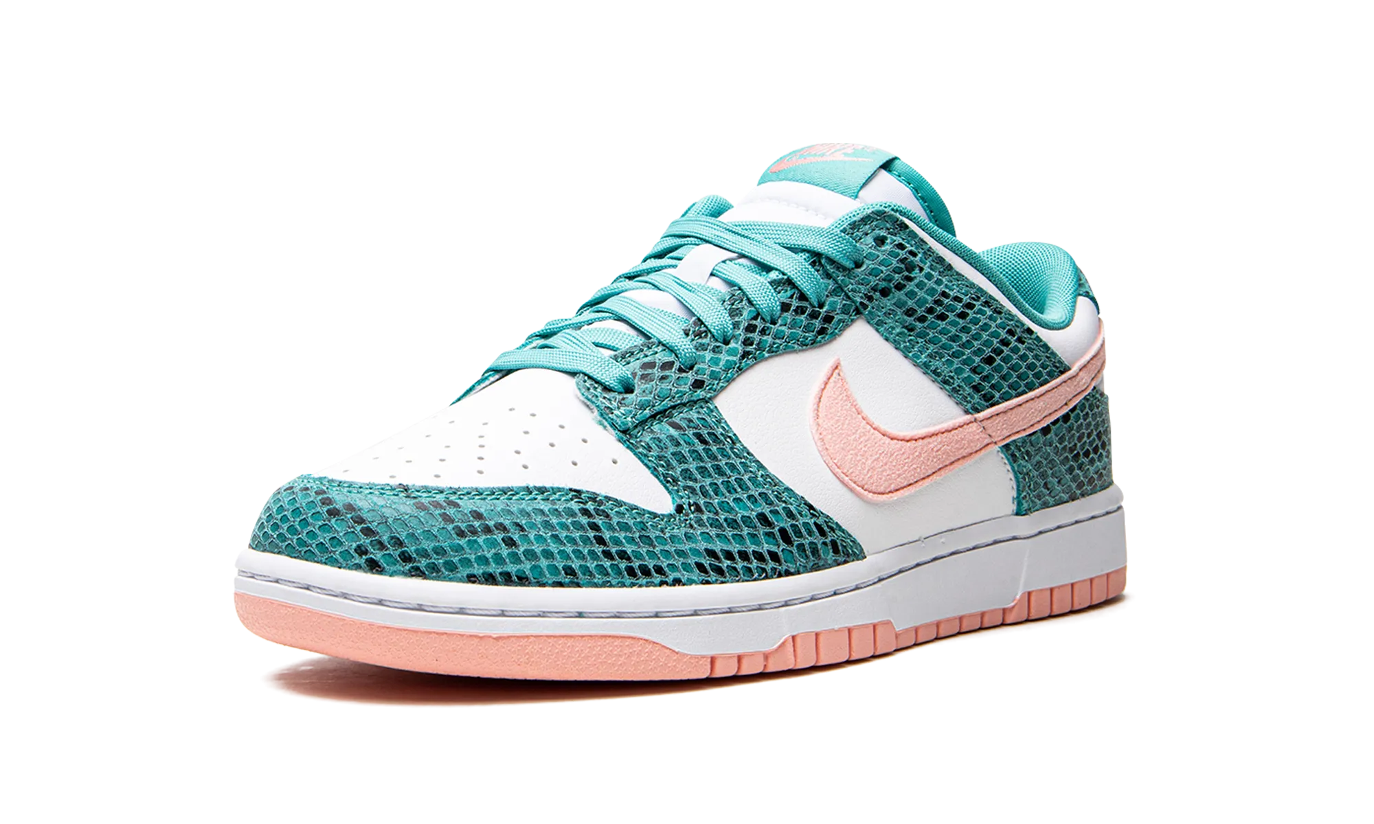 Dunk Low "Snakeskin Washed Teal Bleached Coral" Light Step Pure Function