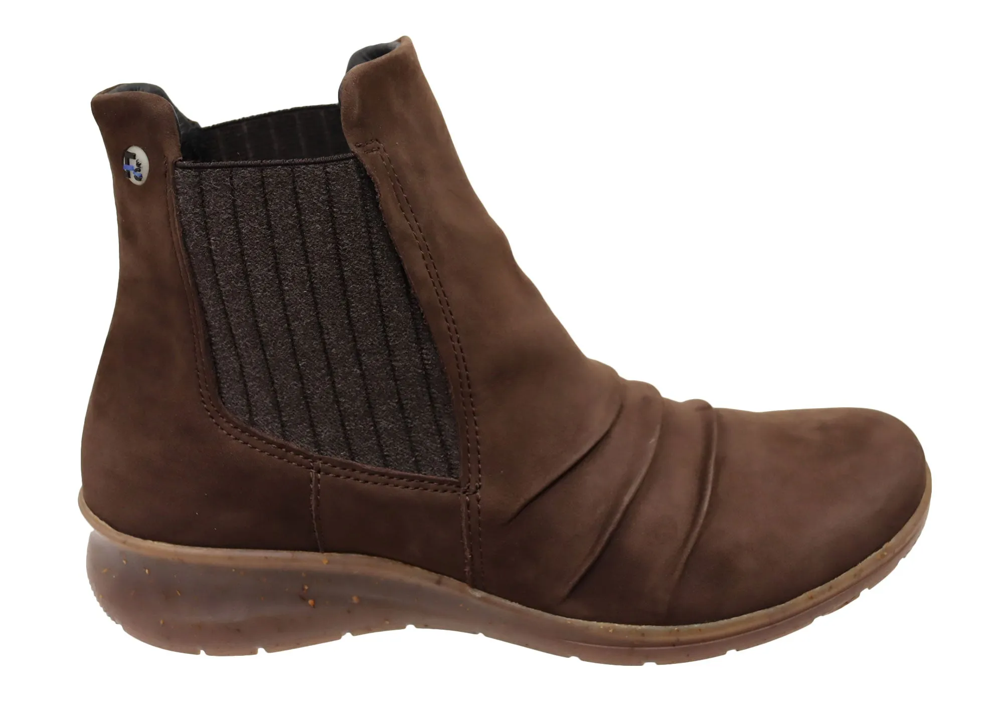 Flex & Go Eboni Womens Comfortable European Leather Ankle Boots Office Smart Shopping Lover