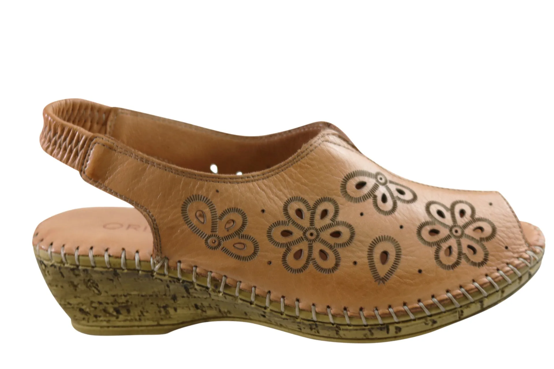 All Gender Earth Hue Orizonte Petal Womens European Soft Leather Comfortable Sandals