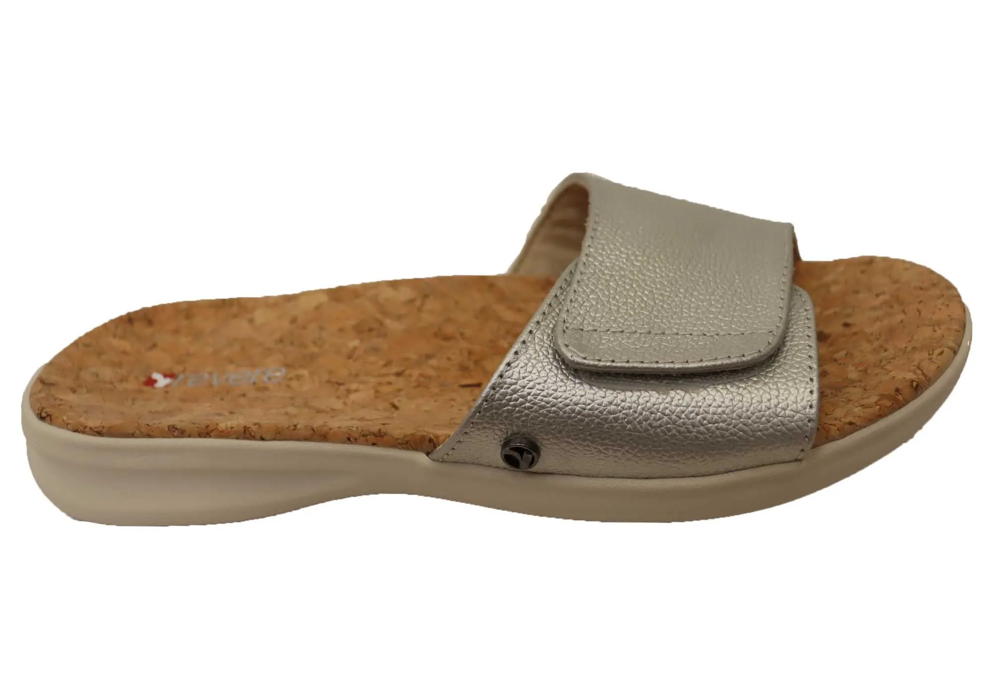 Revere Macau Womens Comfortable Leather Slides Sandals Modern Casual Footwear for Men