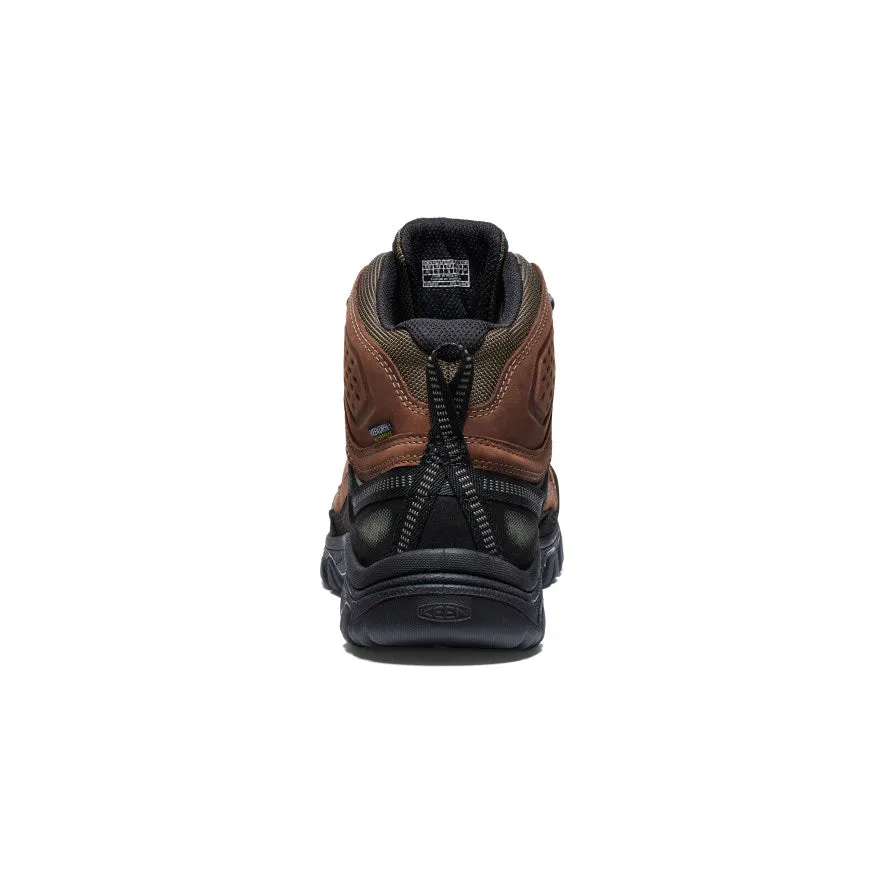 Men's Targhee IV Waterproof Hiking Boot  |  Bison/Black Protective Finish Weather Resistant User Thermal Core Weekend Camping