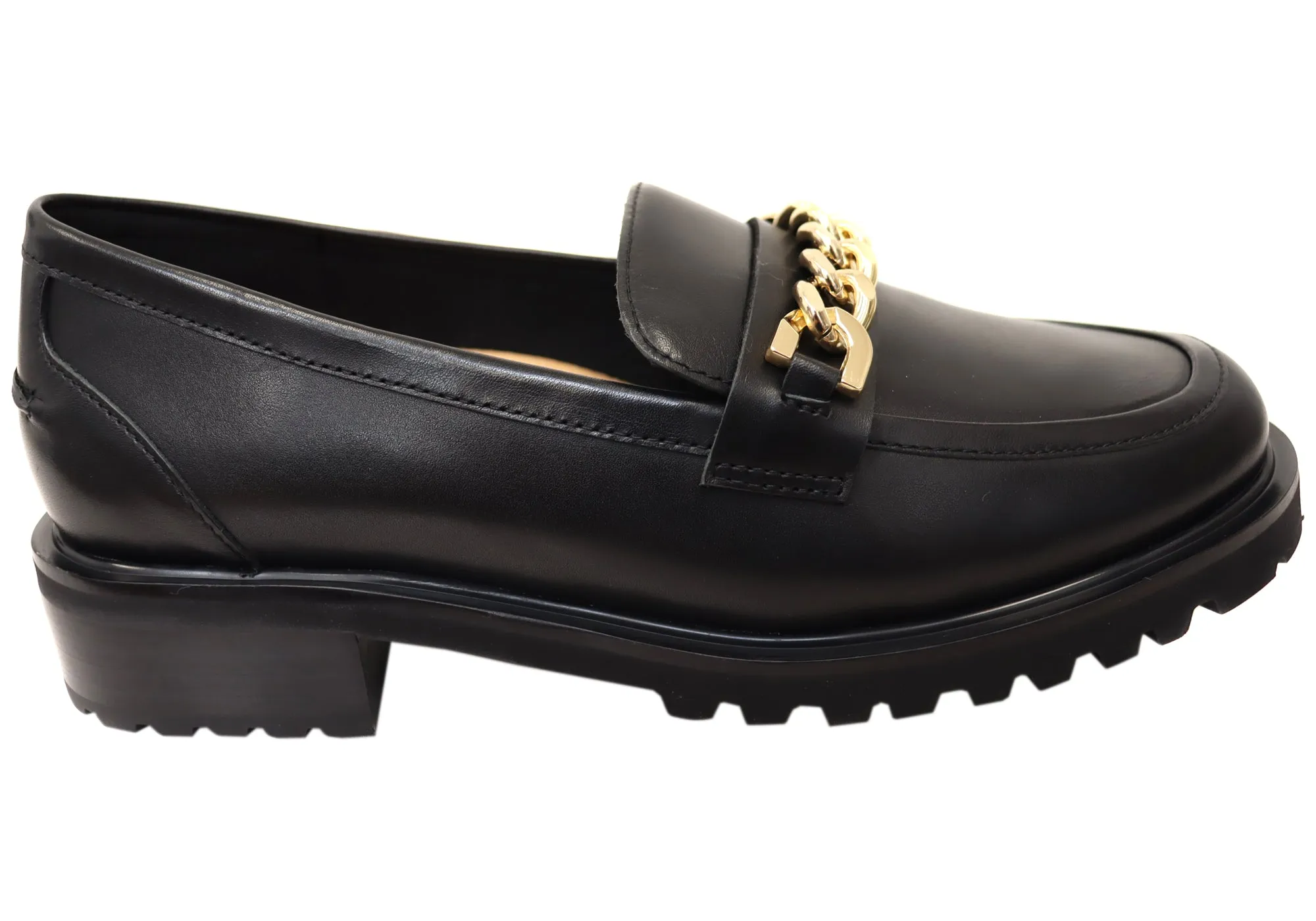 Florsheim Womens Comfortable Candice Leather Moc Toe Loafers Shoes Lightweight Design Non Slip Standing Workers