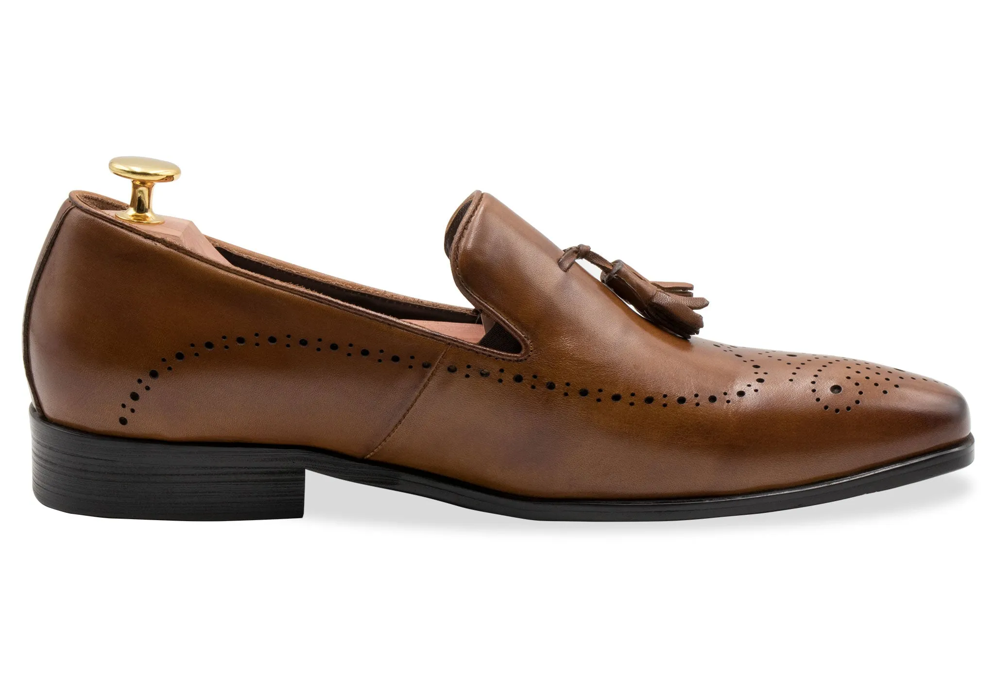 Pergamino Chestnut Tassel Loafer Soft Lining