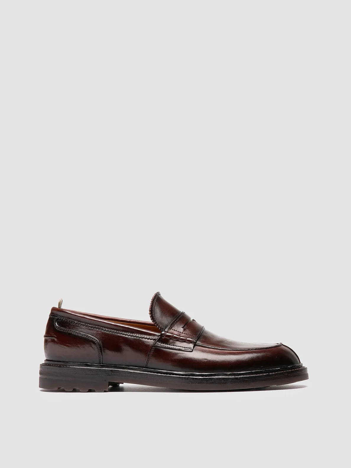 Classic Appeal Win Step SAX FLEXI 001 - Burgundy Leather Penny Loafers