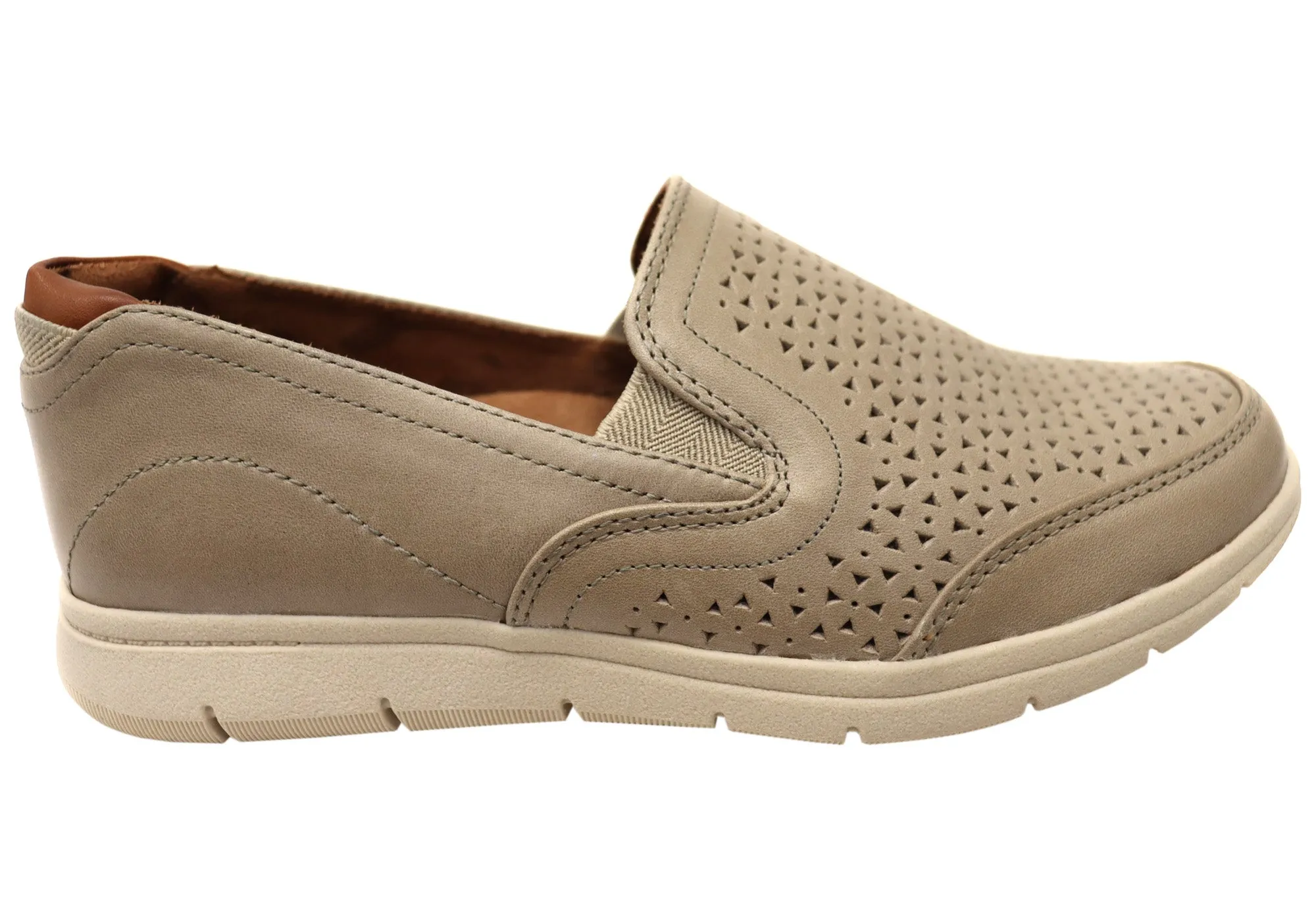 Cobb Hill Lidia Slip On Comfortable Leather Shoes Eva Midsole Free Soul