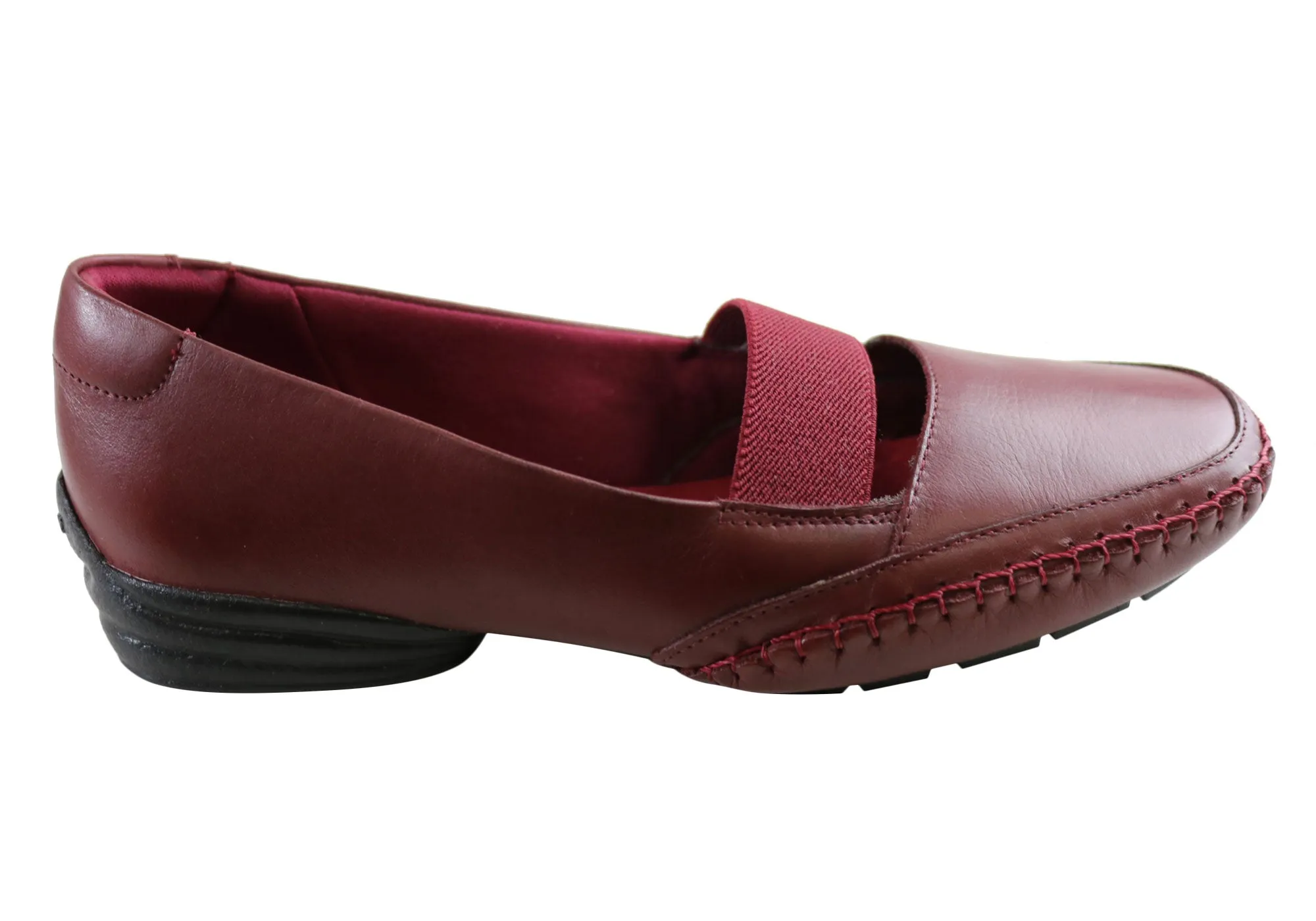 Memory Foam Casual Wear Comfortshoeco Avar Womens Comfort Cushioned Leather Low Heel Shoes