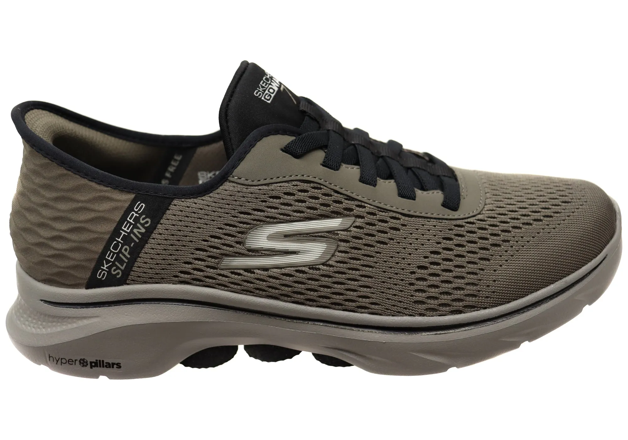 Skechers Mens Slip Ins GOwalk 7 Free Hand 2 Comfortable Shoes Stable base Run Errand