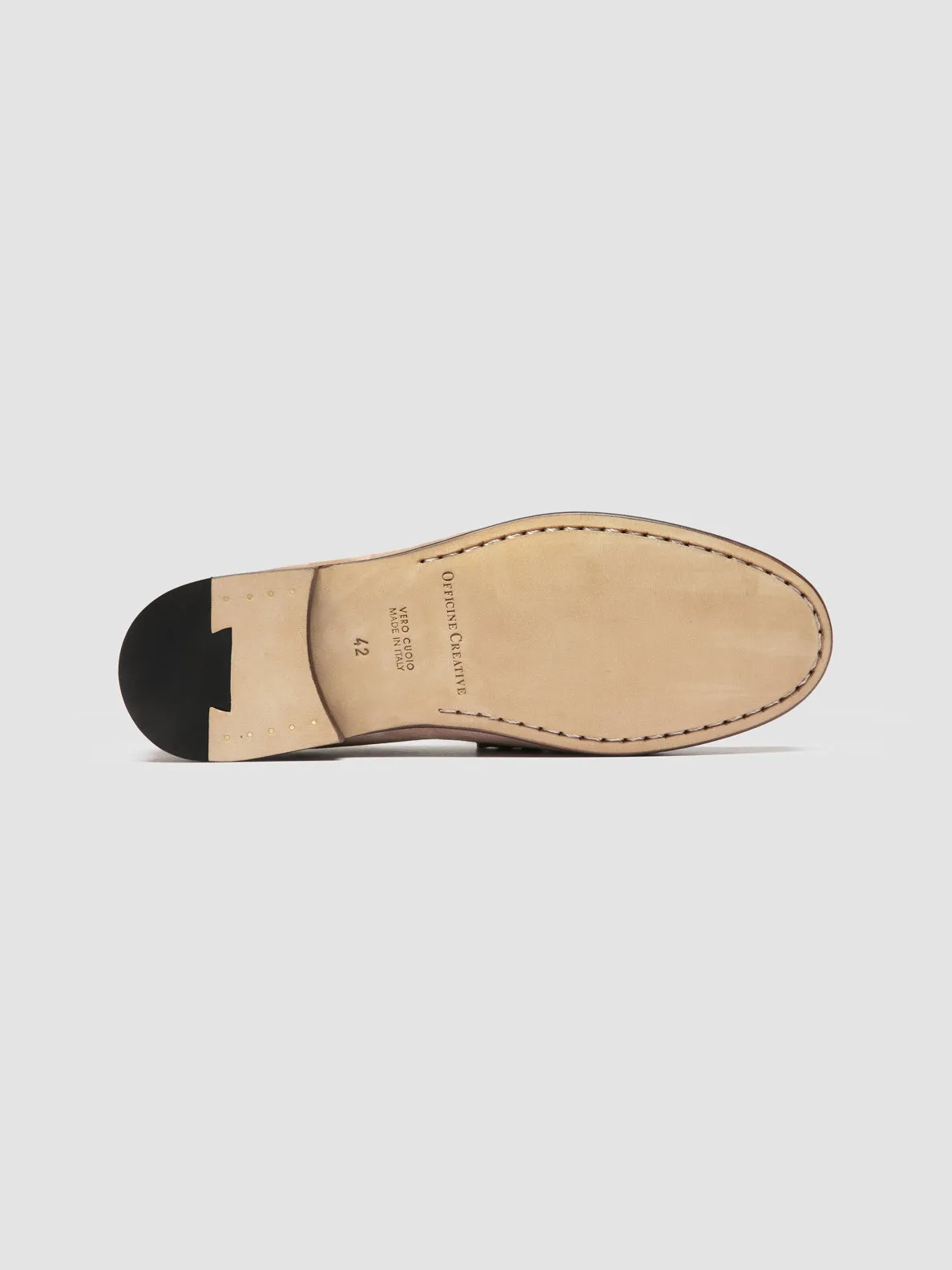BALFRON 003 - Taupe Suede Penny Loafer Airy Design Sweat   wicking