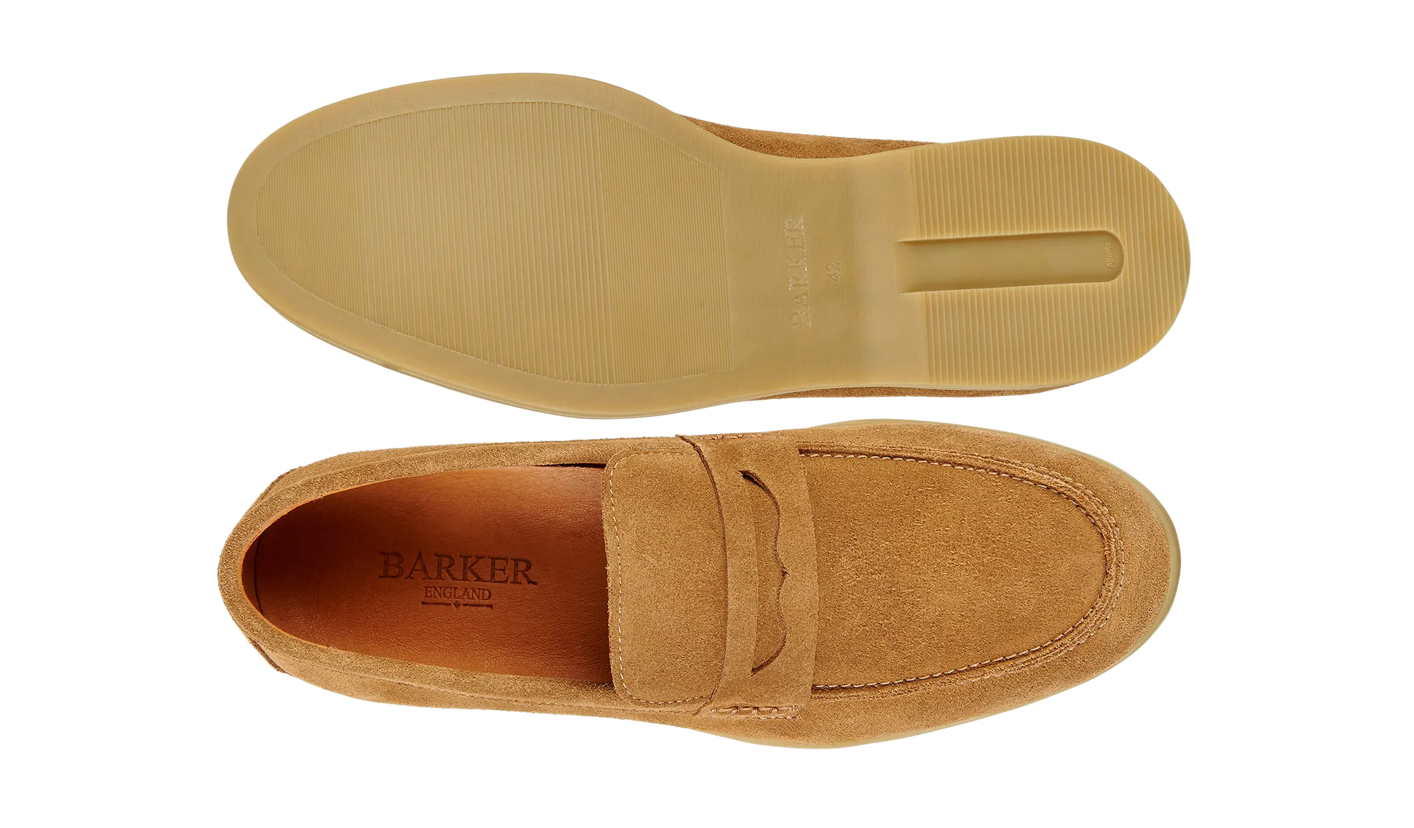 Santiago - Tan Suede Caramel Sole Vine Path