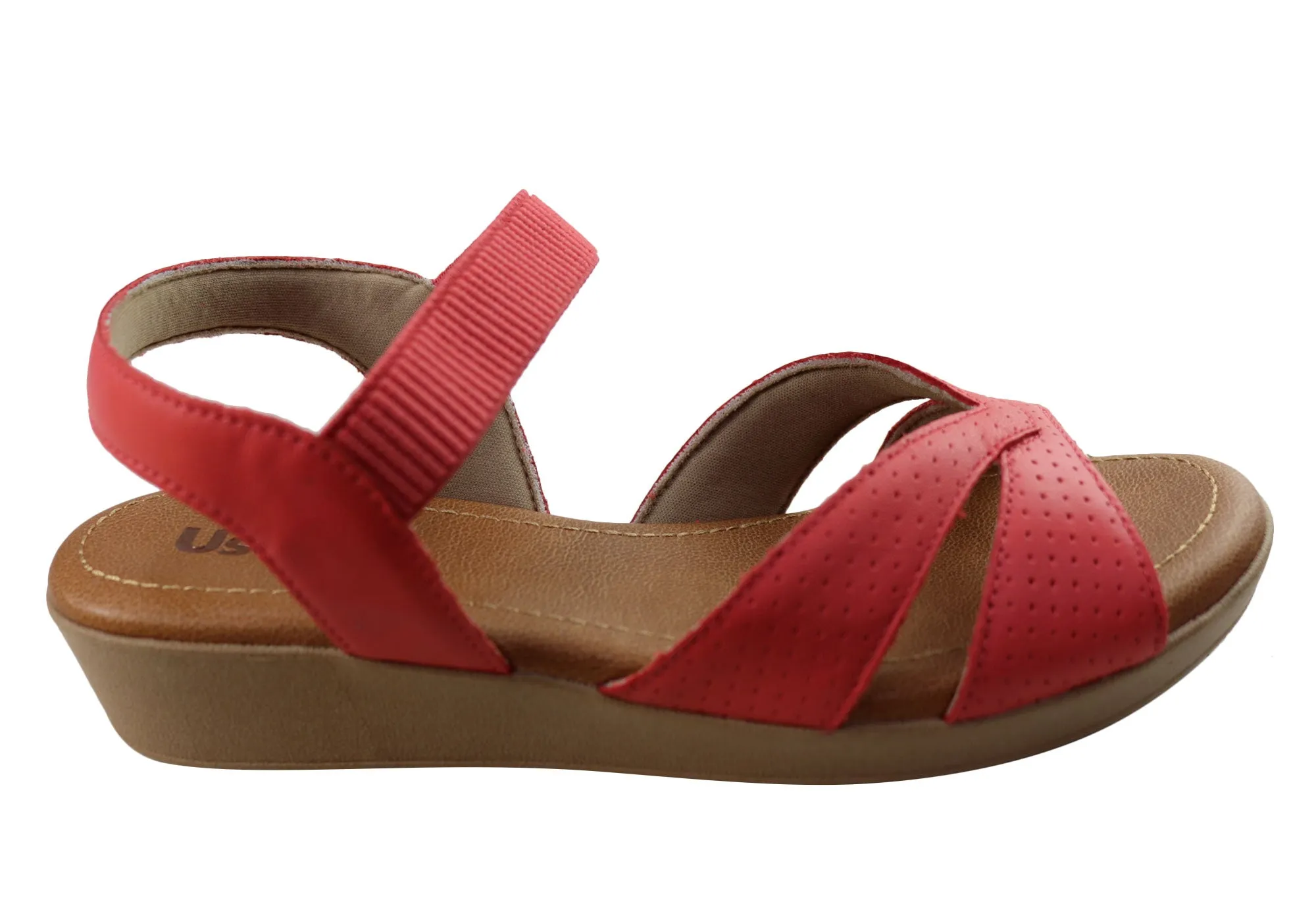 Usaflex Aloha Womens Comfortable Leather Sandals Made In Brazil Breathable Comfort Comfy Wear