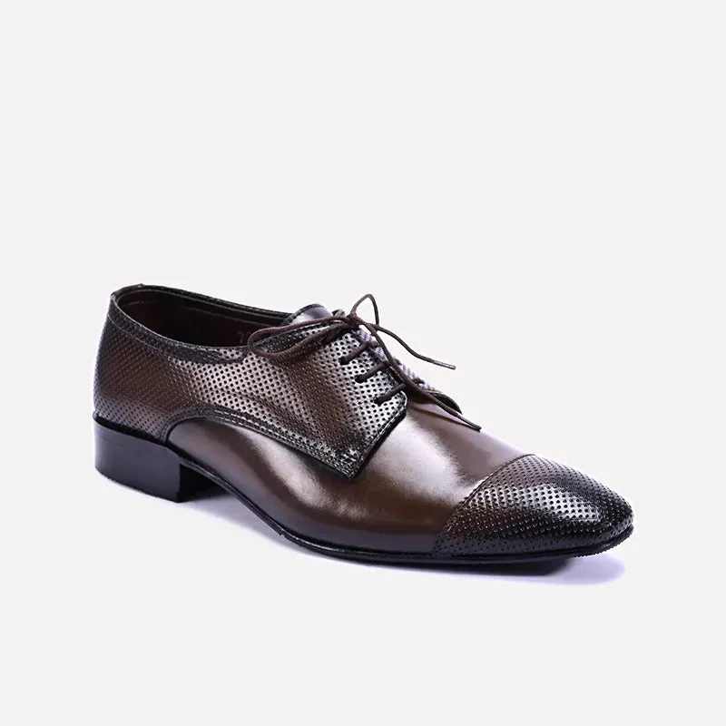 Daily Entry Always Sharp Grayson Brown Derby Dress Shoes 0111100