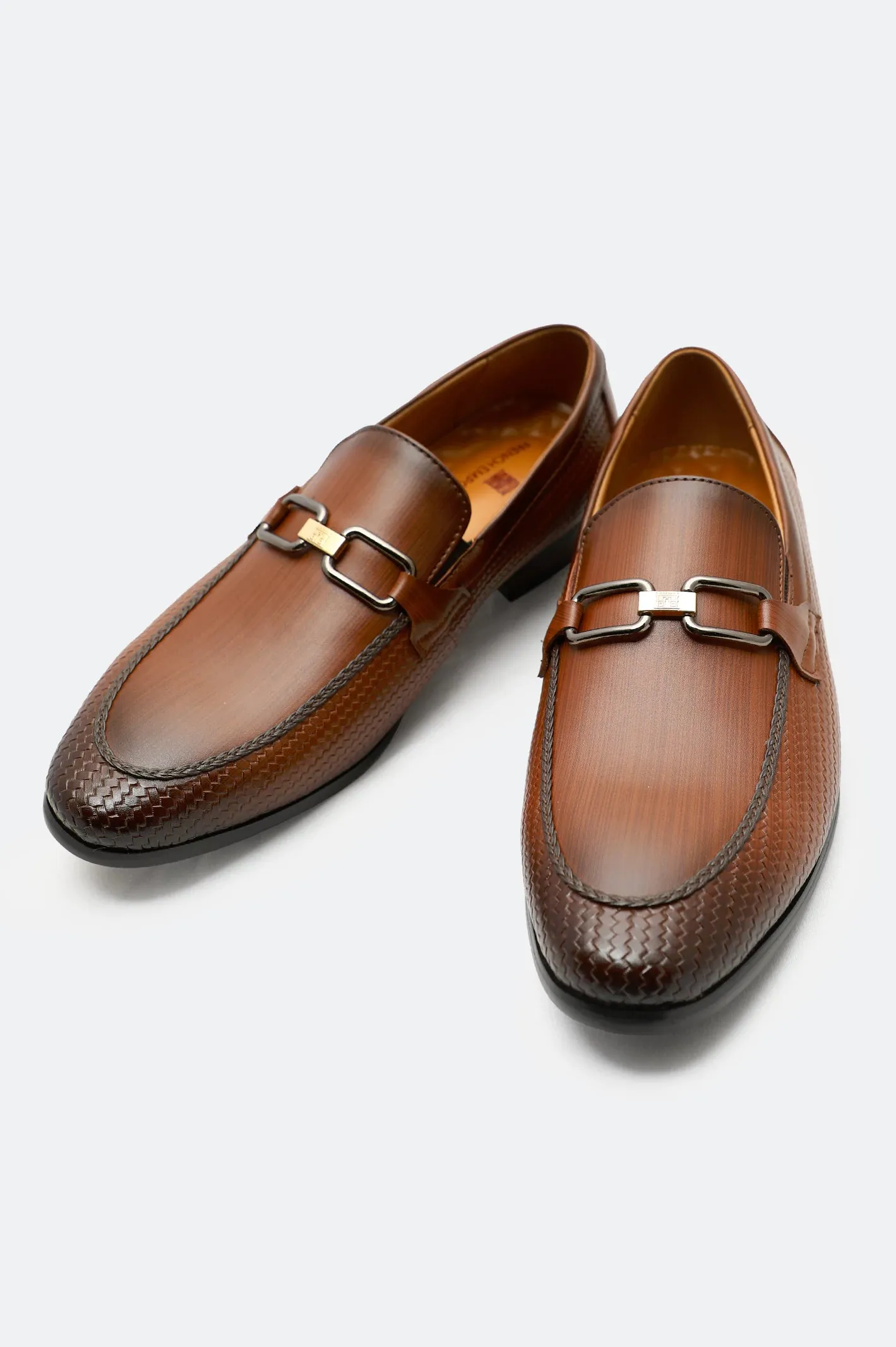 Coffee Men Formal Moccassins Stable Structure
