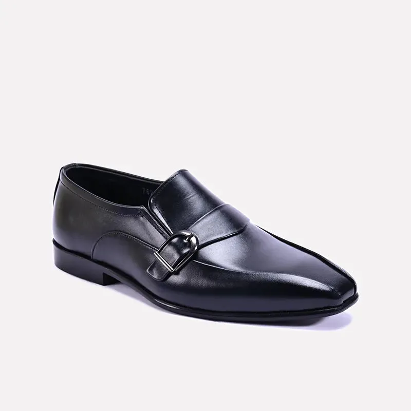 Thatcher Black Strap Formal Shoes 0111147 Loafer Style