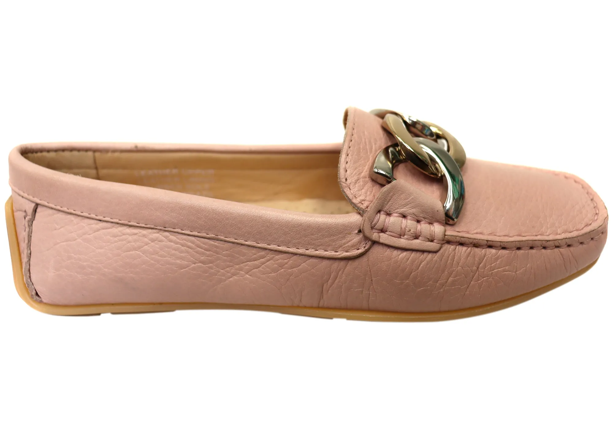 Savelli Emile Womens Comfortable Leather Loafer Shoes Made In Brazil Foam Lining Standing Workers Active Day