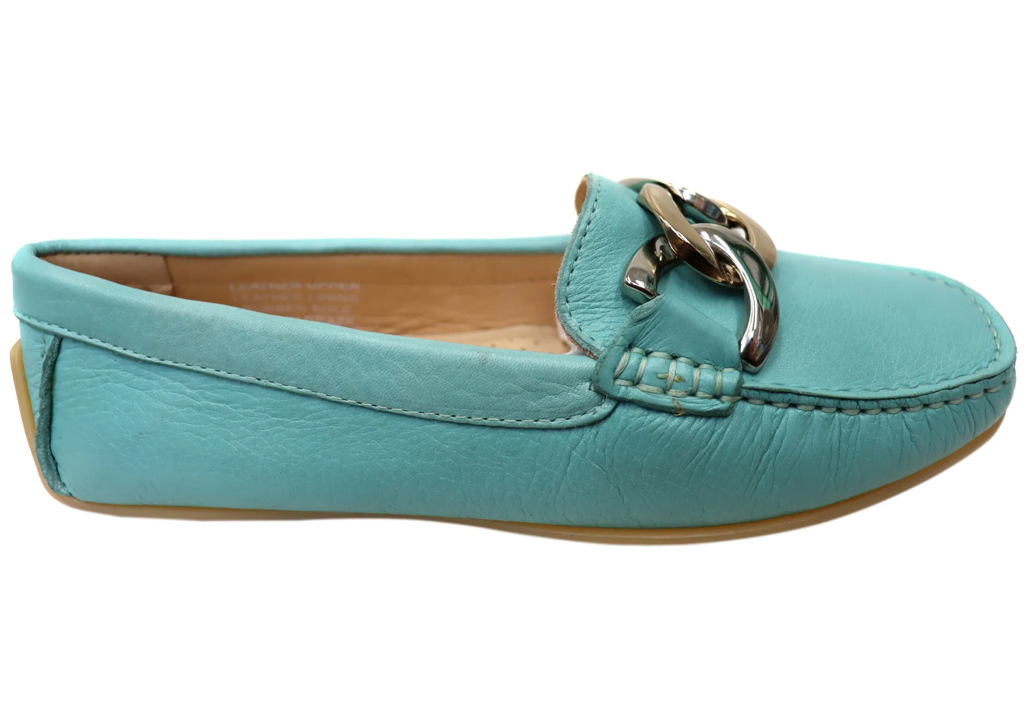 Reinforced Savelli Emile Womens Comfortable Leather Loafer Shoes Made In Brazil