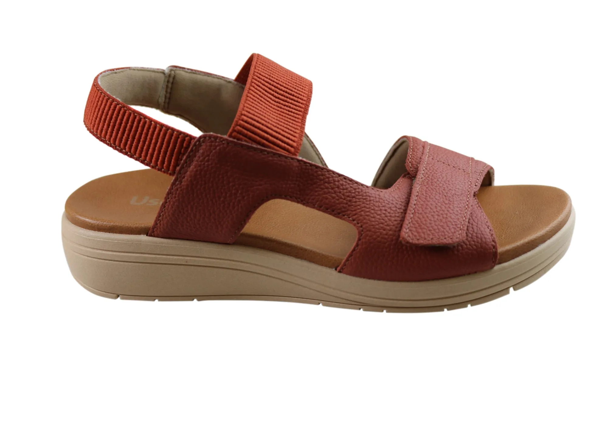 Usaflex Toka Womens Comfortable Leather Sandals Made In Brazil No Pressure
