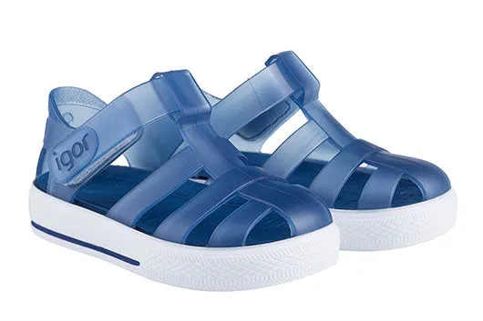 Igor S10171 Girl's and Boy's Star Sandal - Marino Outdoor Comfort Chic Motion